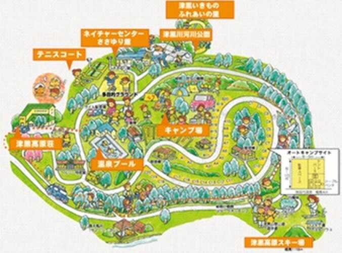 キャンプ場と周りにある施設MAPです♪