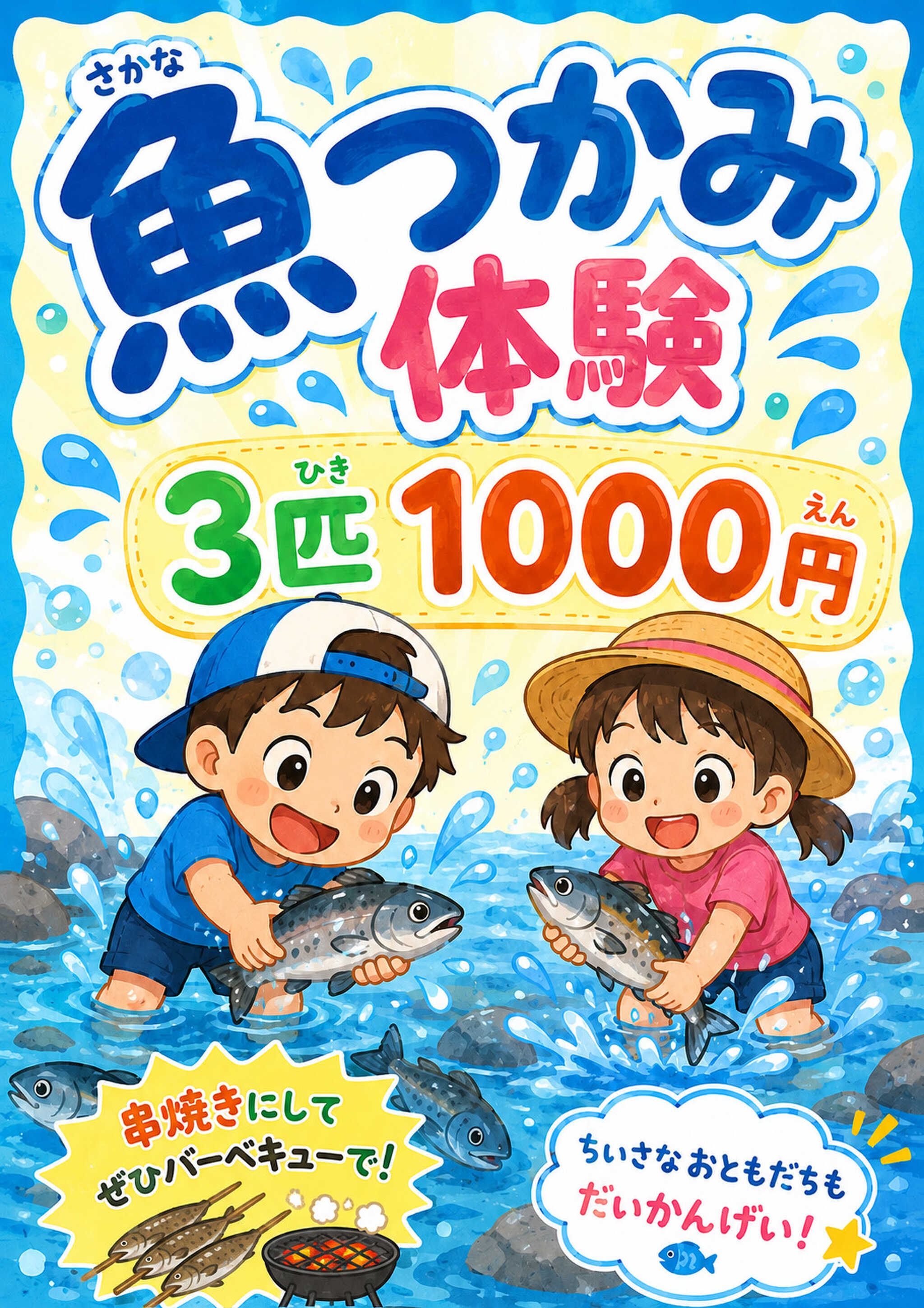 マスつかみ体験出来ます!