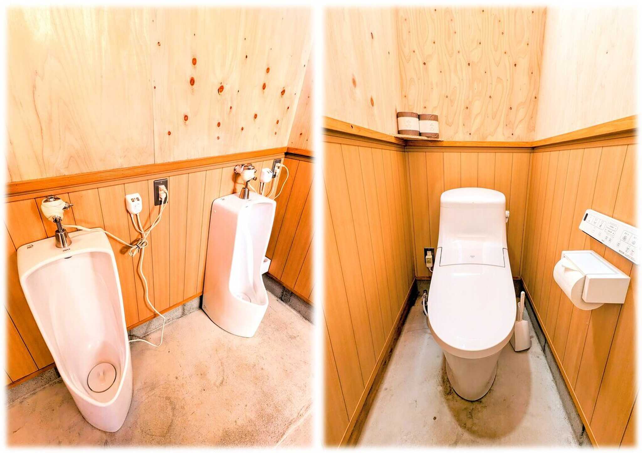 新築のトイレ棟。綺麗なトイレで安心・快適!