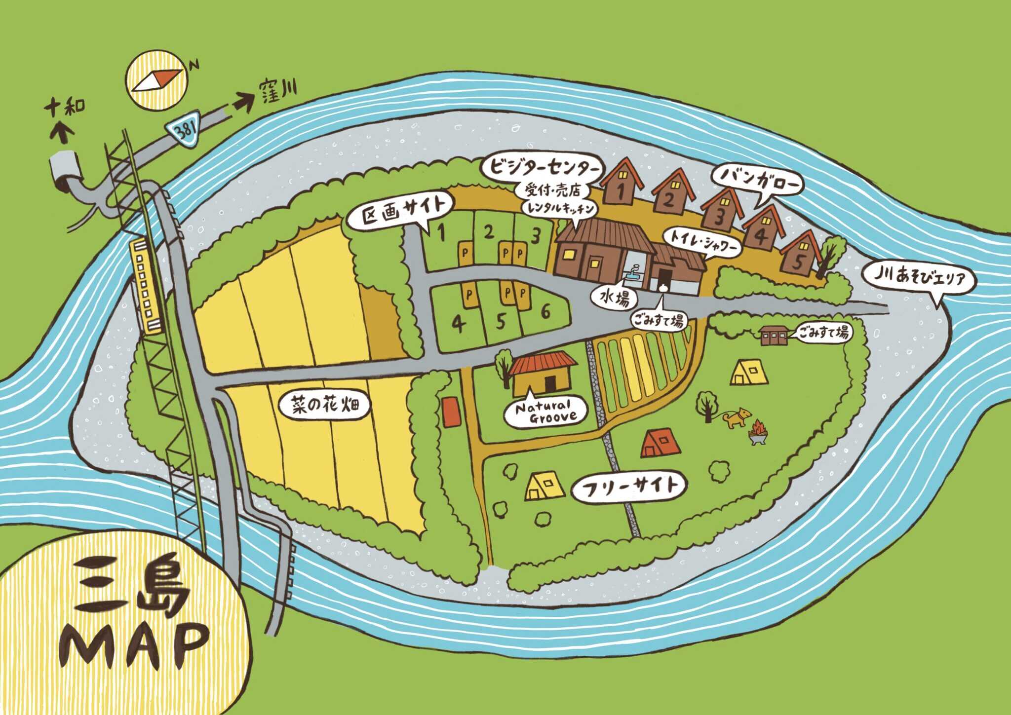 キャンプ場全体MAP