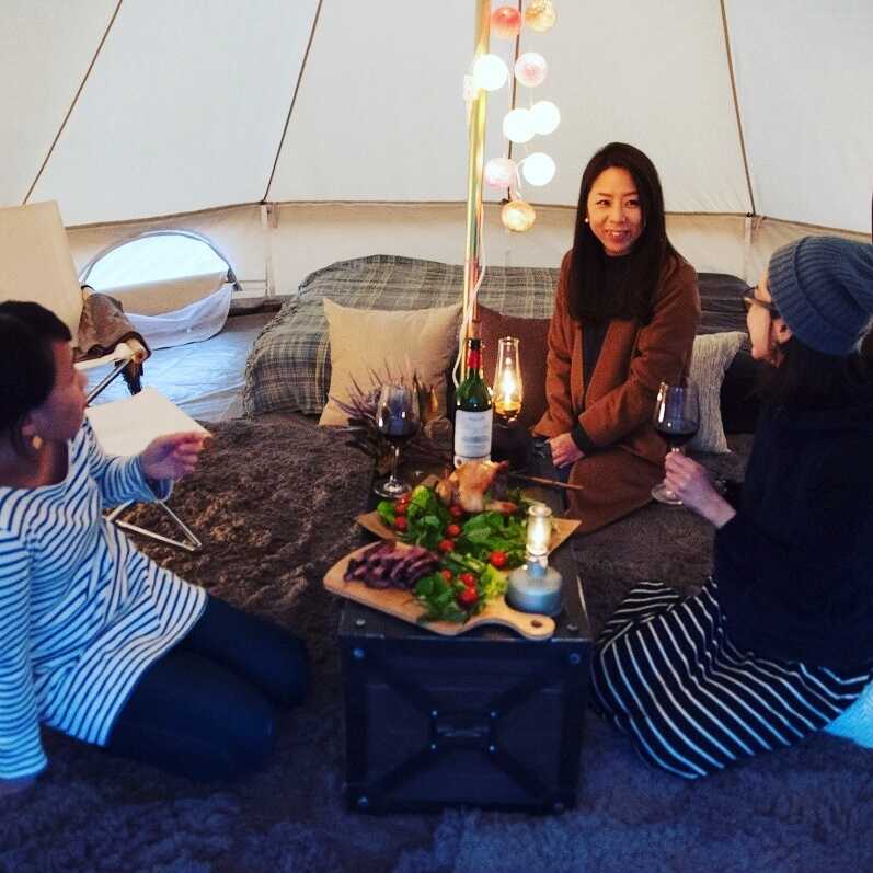 グランピングでおしゃれな女子会♪