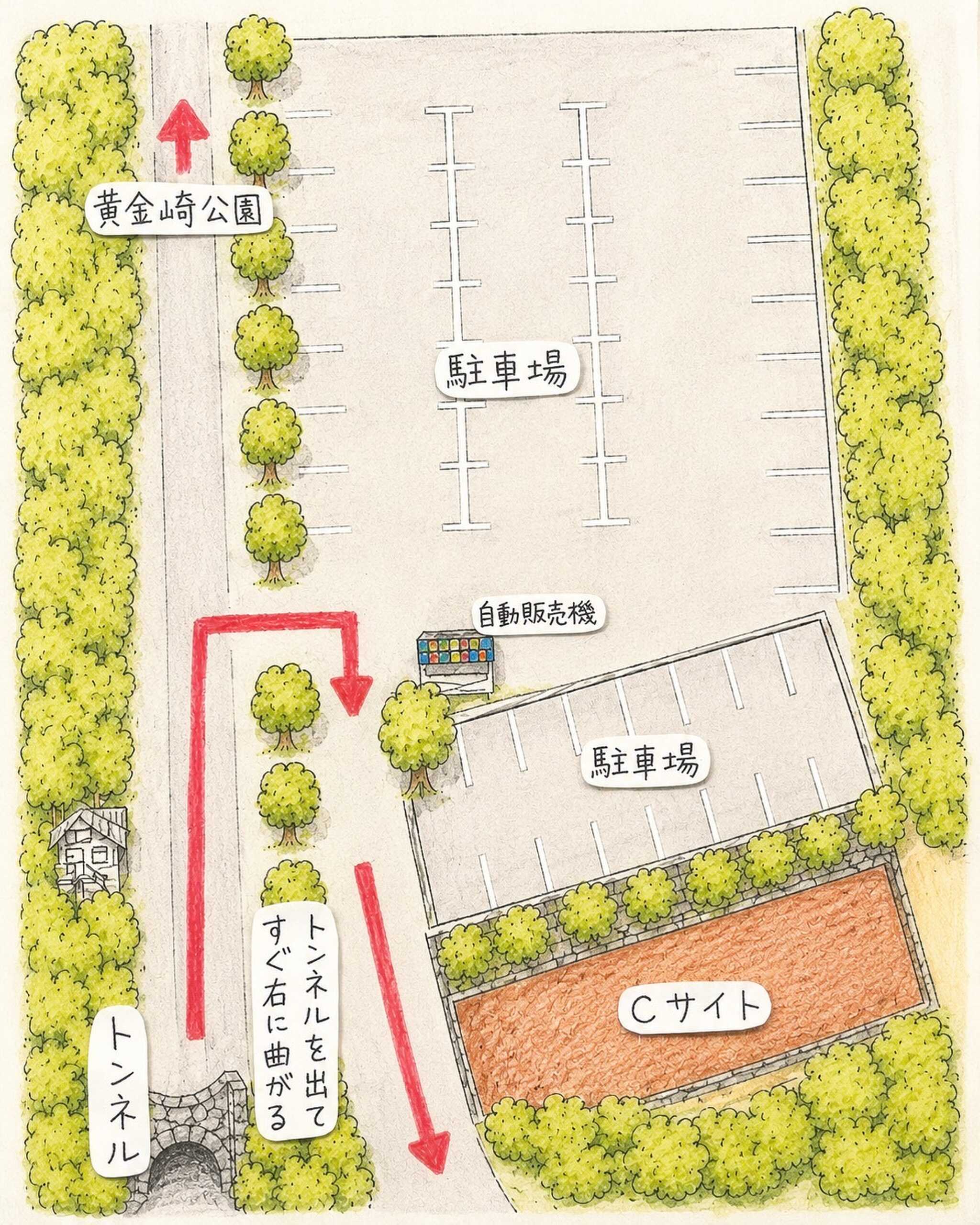国道136号よりトンネル通過後