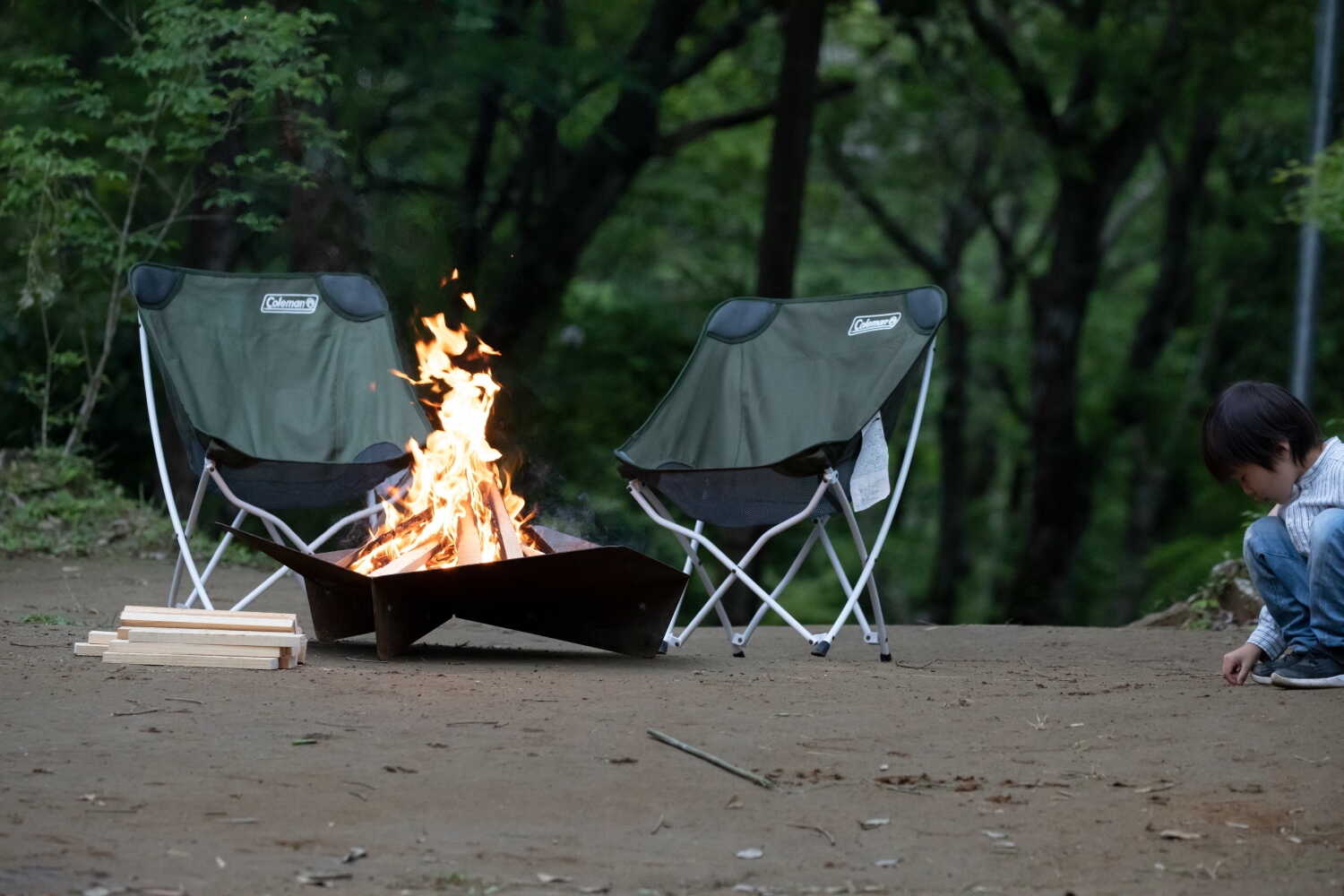アウトドアグッズ付きなので気楽に焚火BBQを楽しめます。