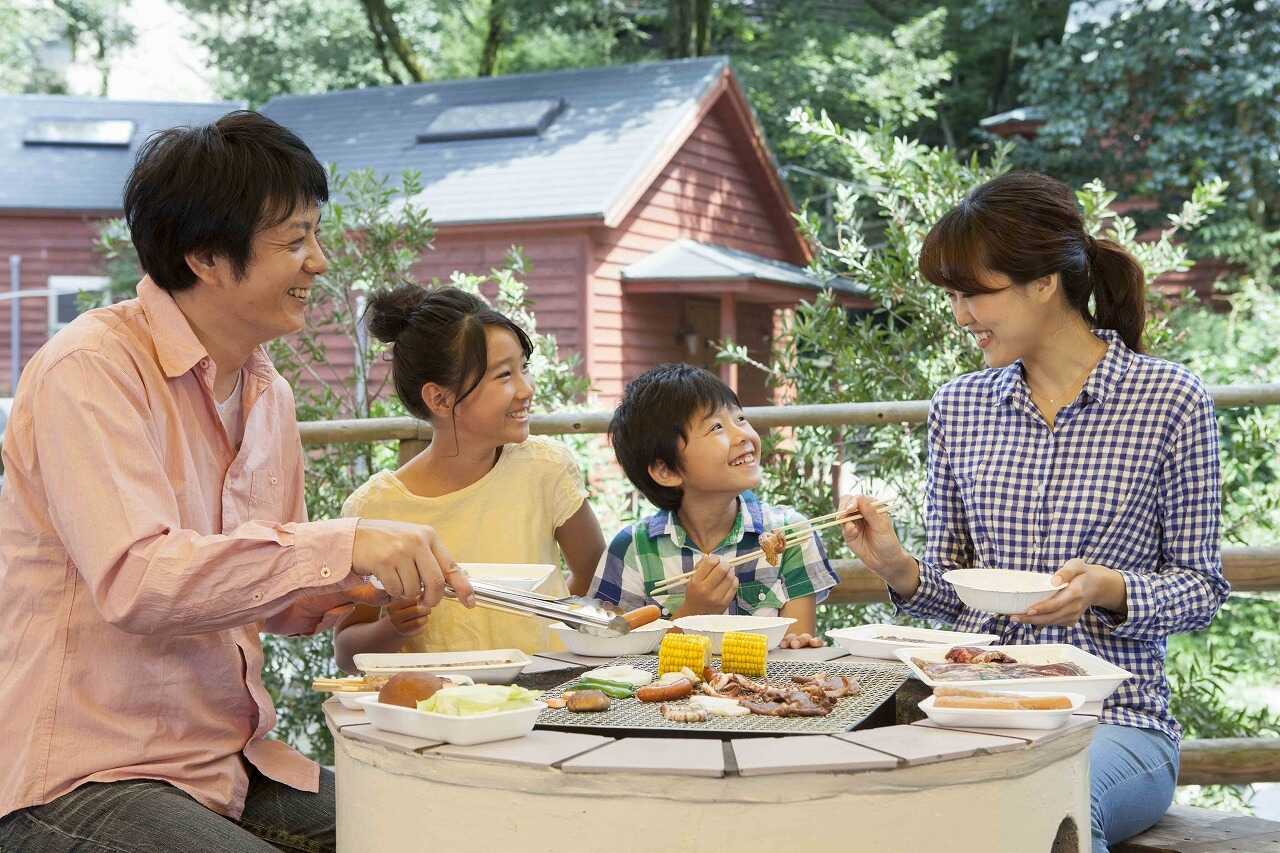 【日帰り利用もOK】屋根付きBBQ施設でバーベキュー!!食材の予約も受け付けているのでほとんど手ぶらで来場できます◎宿泊の方は夕食時にご利用ください!!