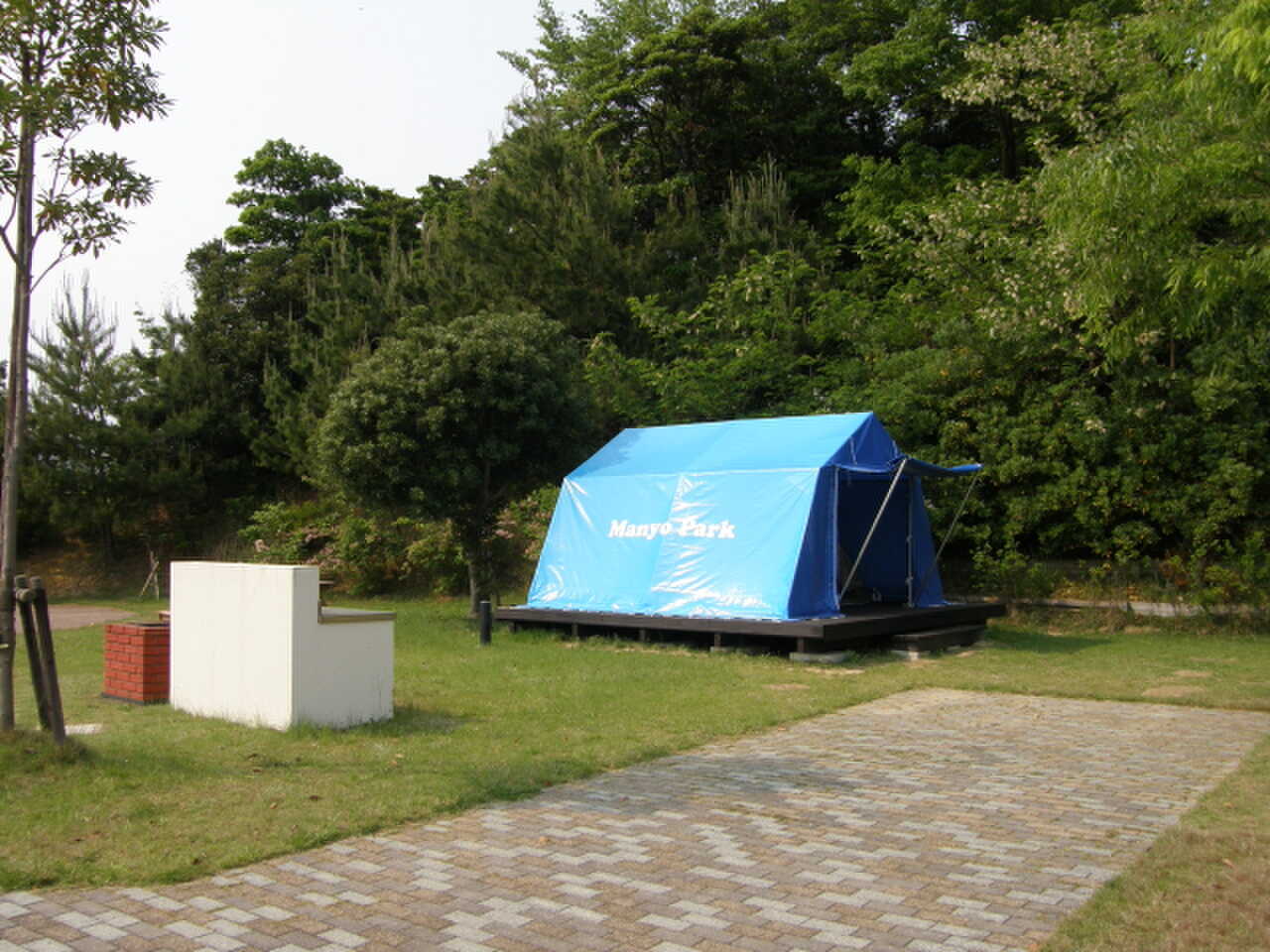 常設テントサイトで気軽に手ぶらキャンプ♪
