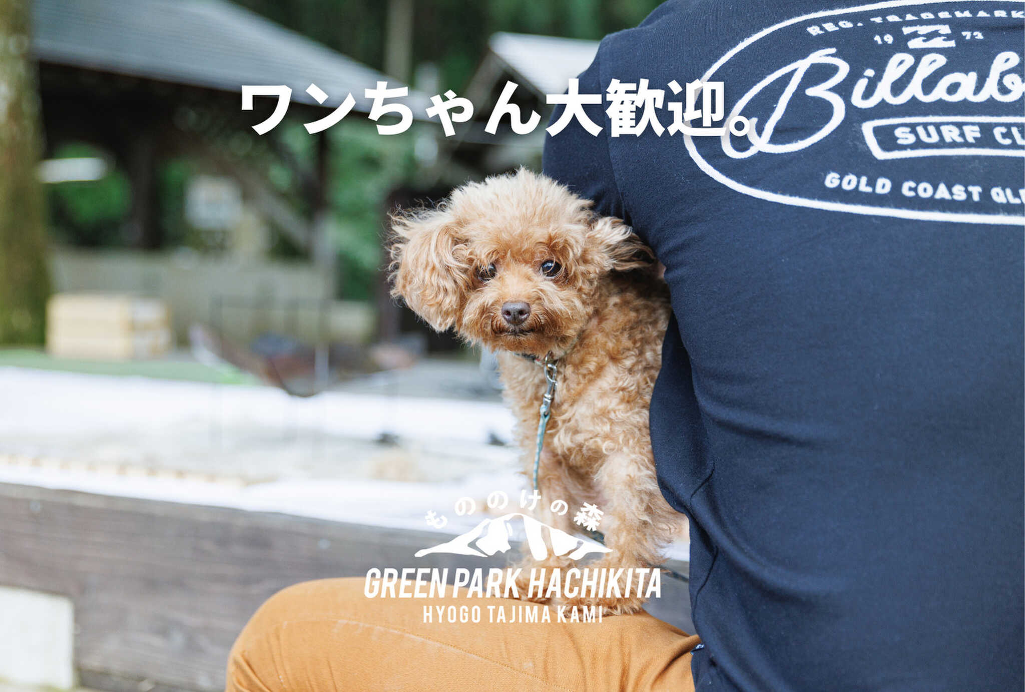 グリーンパークハチ北はワンちゃん大歓迎です! ぜひご家族皆さんでいらしてくださいね。