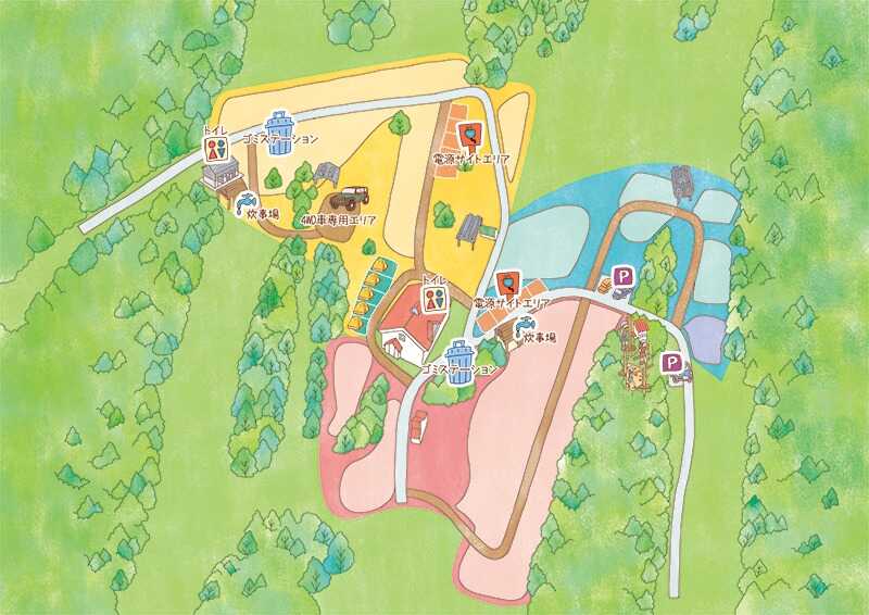 キャンプ場エリア案内