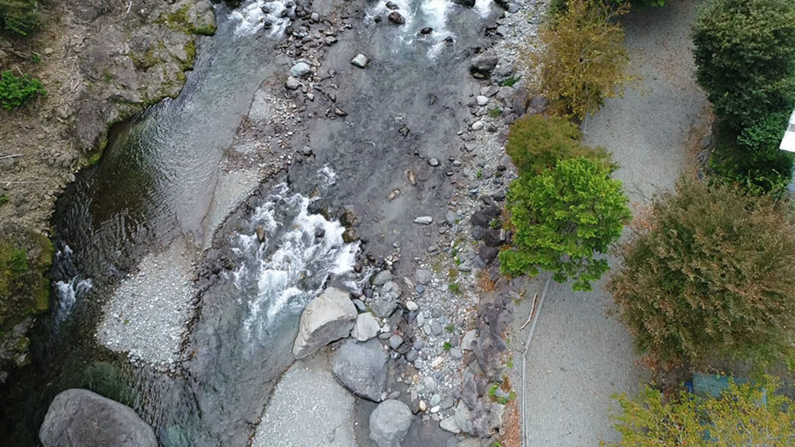 道志川沿いのテントサイト