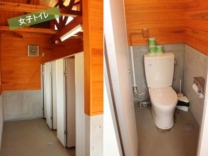 キャンプ場内のトイレは全て洋式☆暖房便座☆ウォシュレット☆センサー感知LEDライト