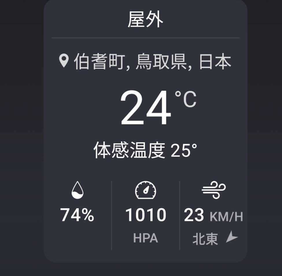 オーナーより 10日朝5時半の温度