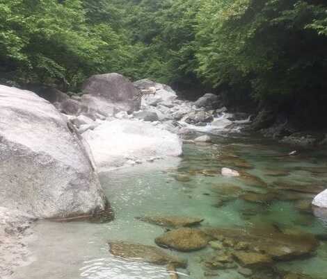 近くを流れる川はとても綺麗☆浅瀬もあるので小さい子も遊べます♪(必ず保護者が付いてください)