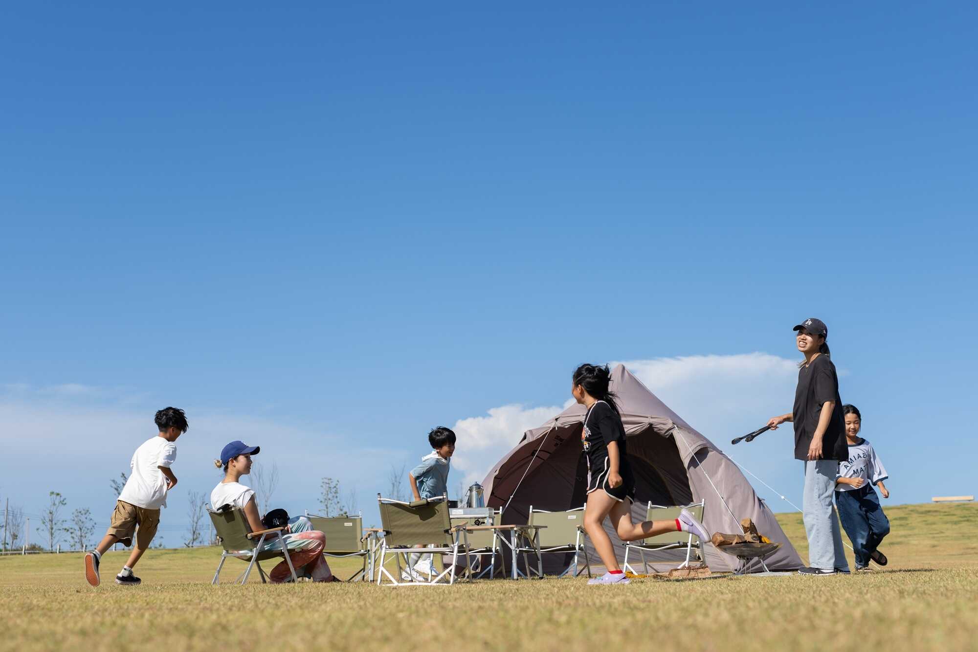 芝生広場のフリーサイト
