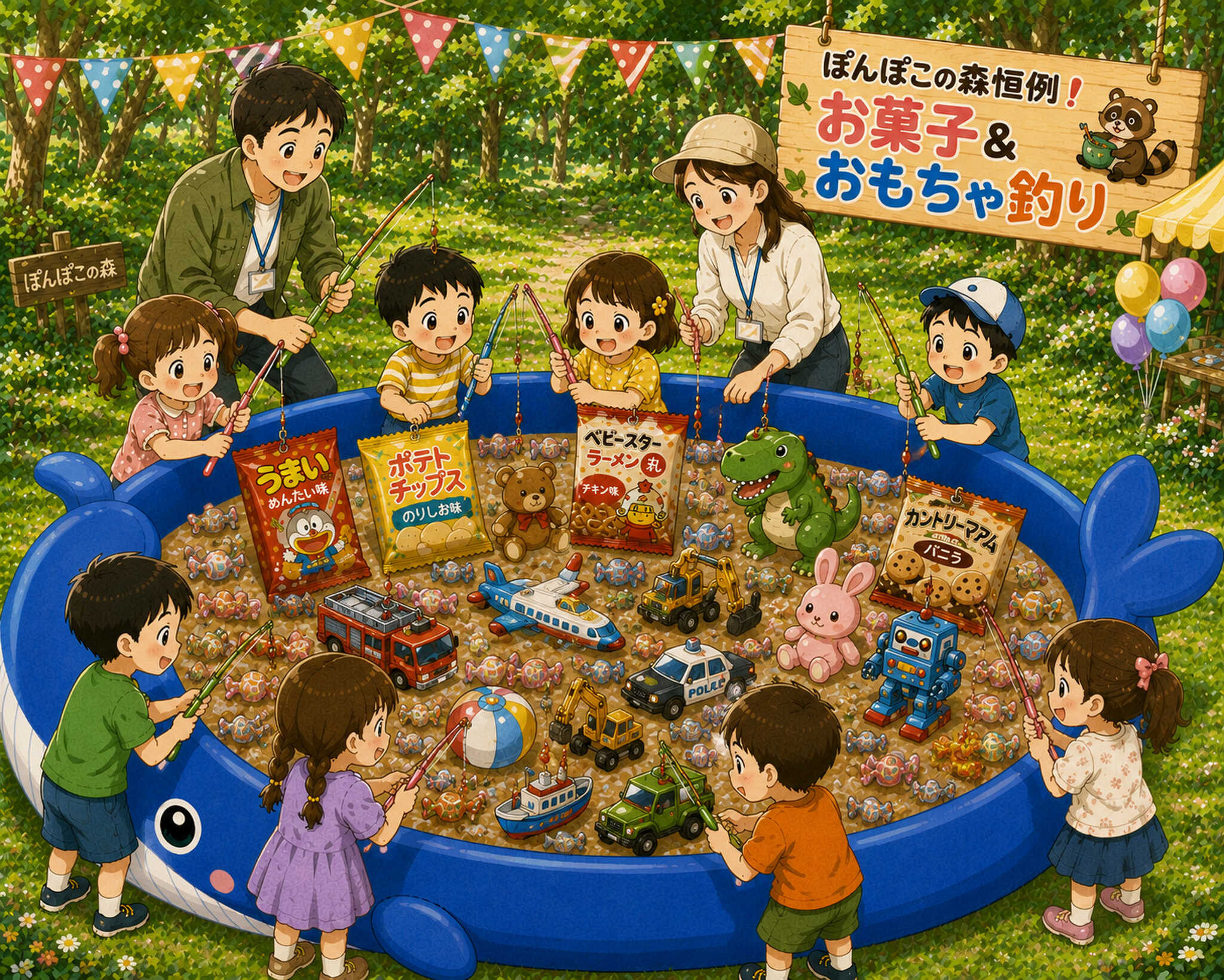 毎週末はワクワクBINGO大会開催中!ミヤマクワガタが当たったり、おもちゃ&お菓子釣りが楽しめるよ~