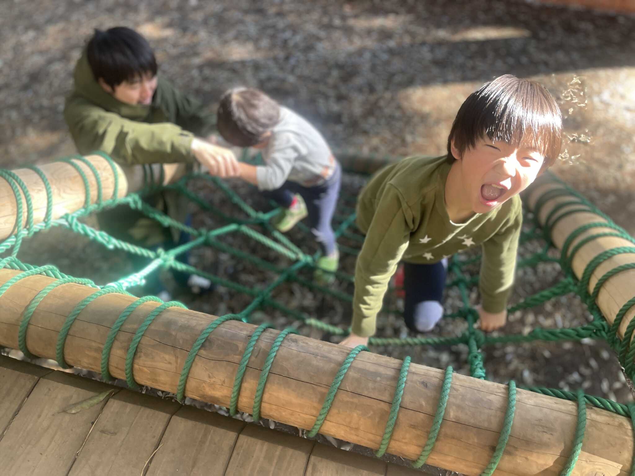 小さいお子様でも存分に楽しめるアスレチックが満載!