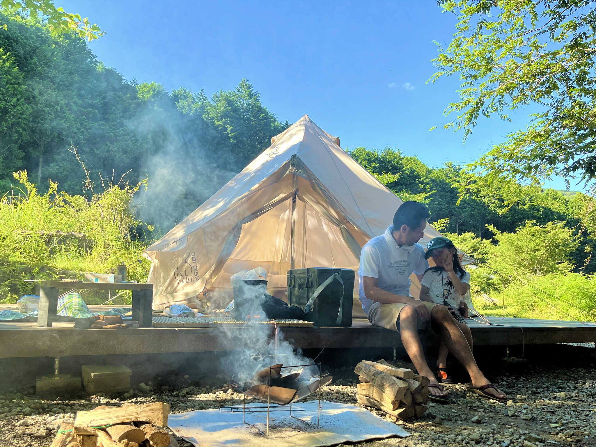 朝明渓魚苑キャンプ場