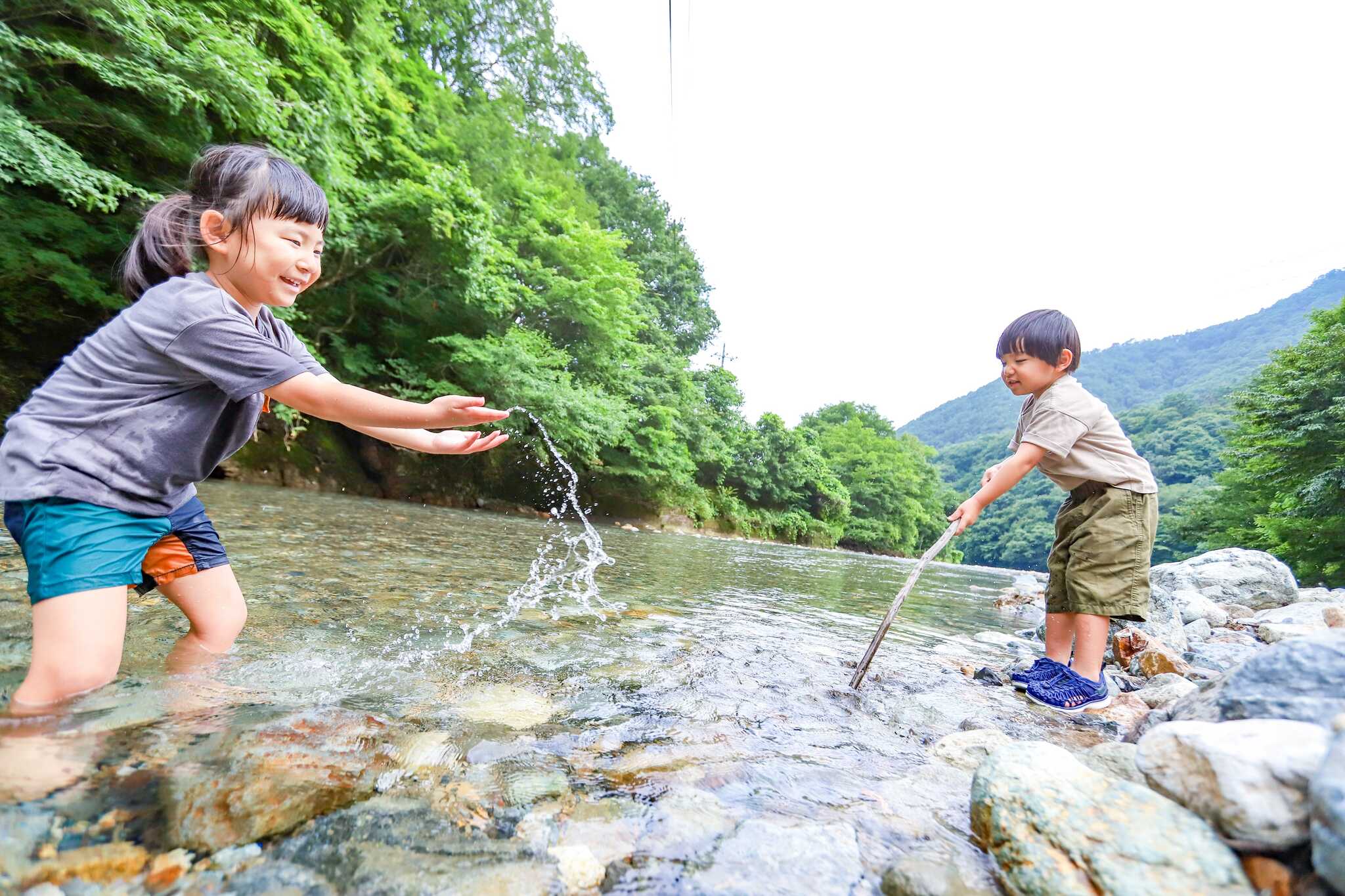 車で3分!この夏は、キャンプ場近くの川遊びエリアで楽しもう