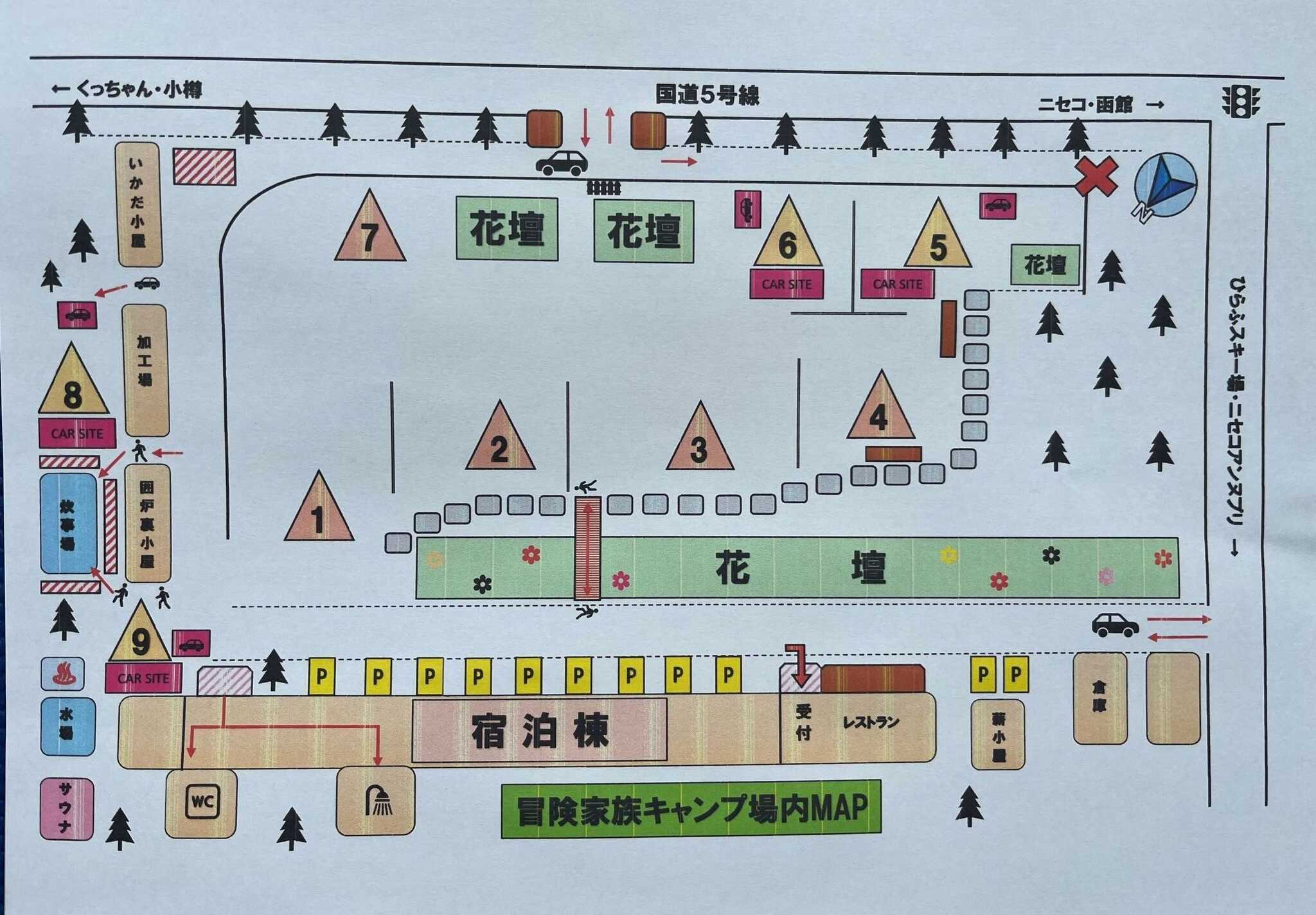 キャンプ場配置図