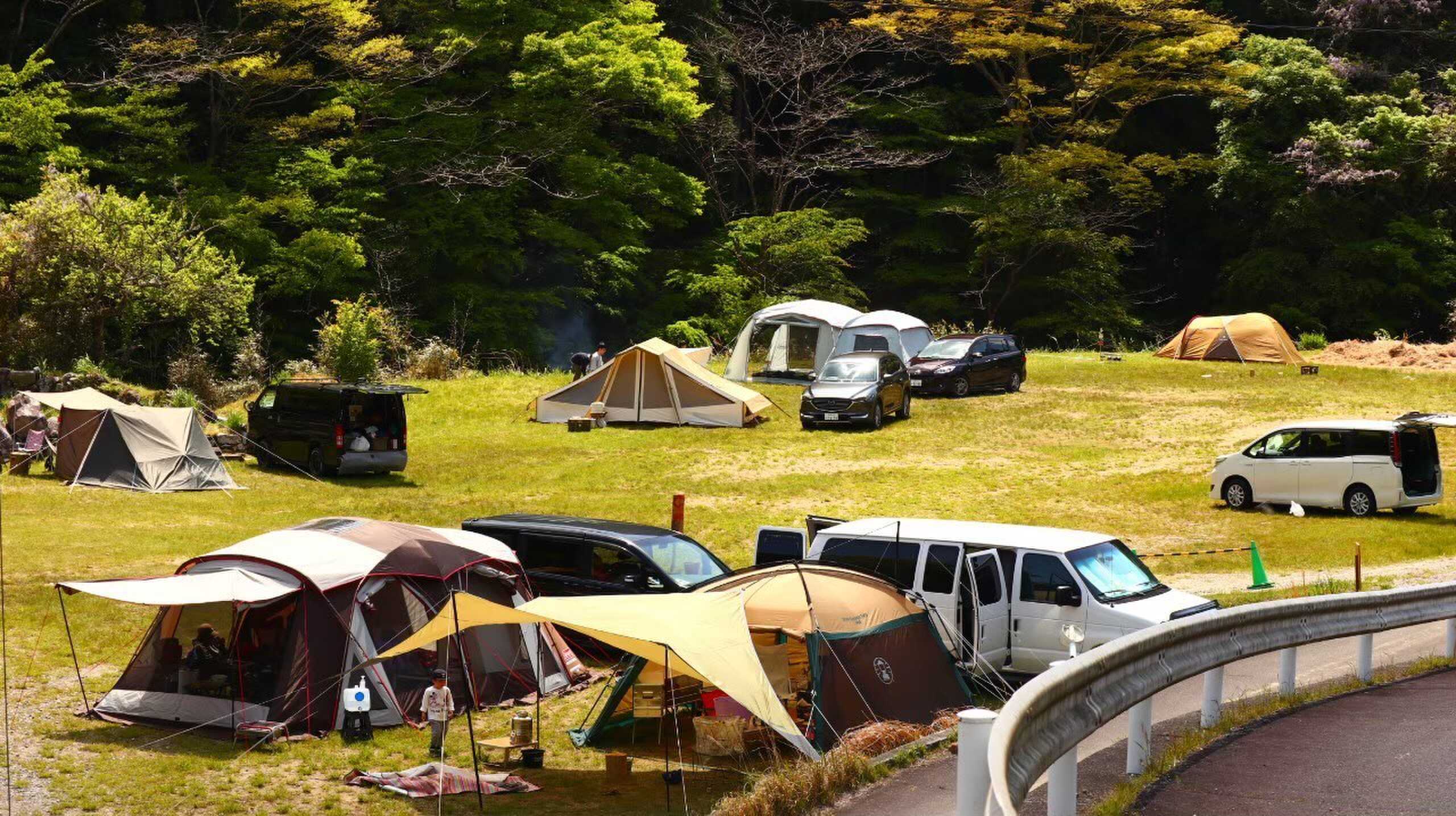 キャンプサイトの風景
