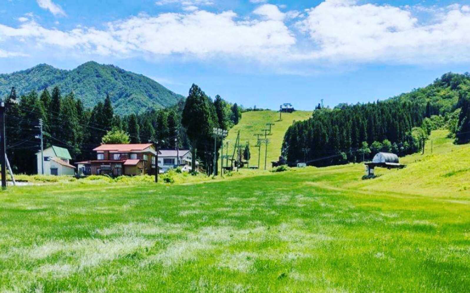 サイト上部に広がるゲレンデコースの散策や方丈山への登山などが楽しめます。