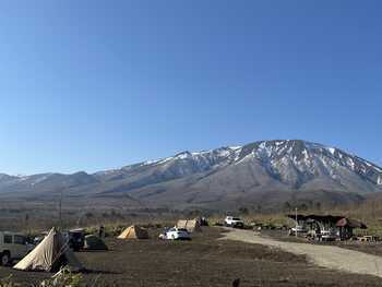 キャンプ場からは東北随一の絶景が一望できます!