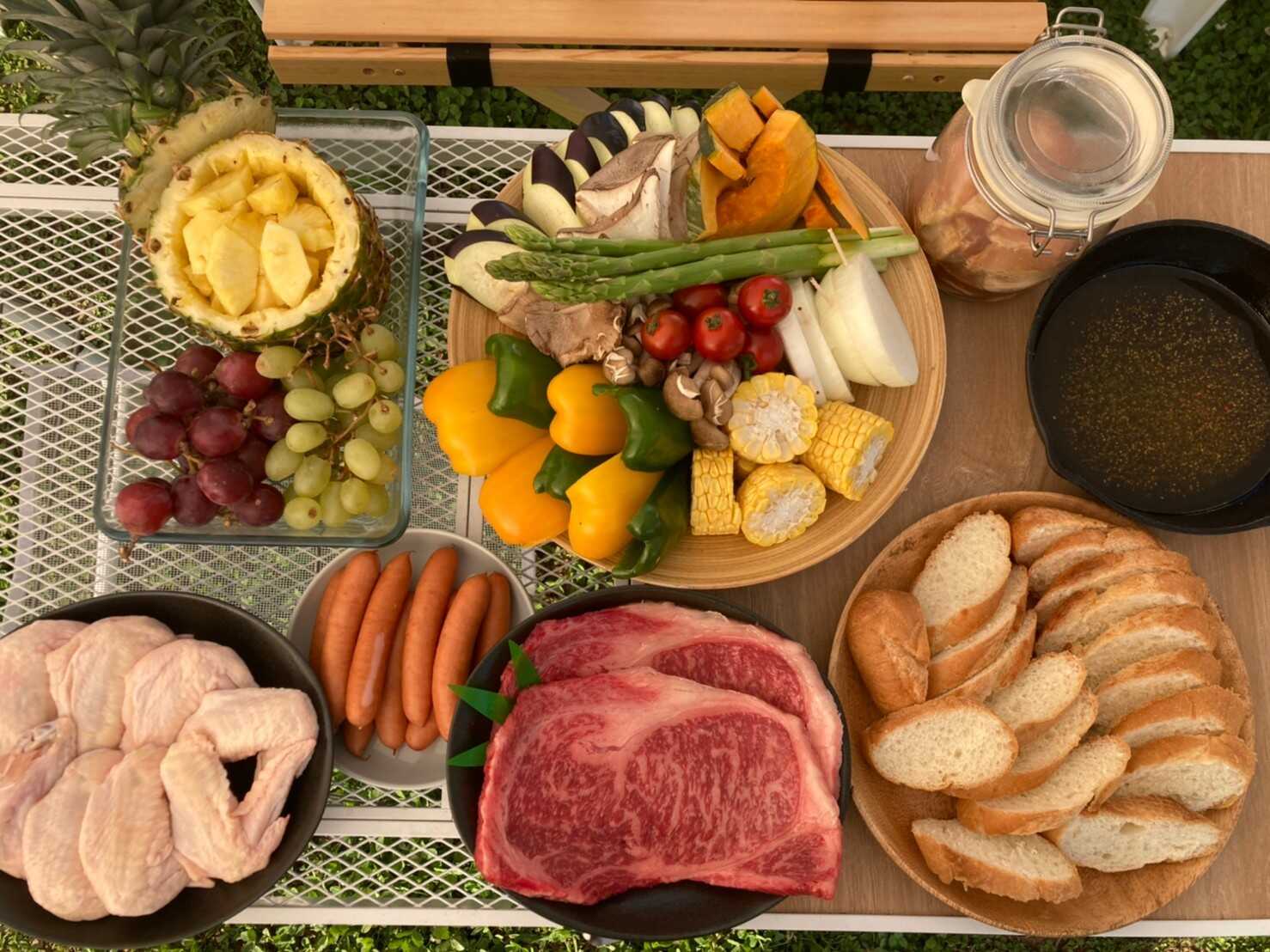 事前予約でBBQ食材もご用意できます