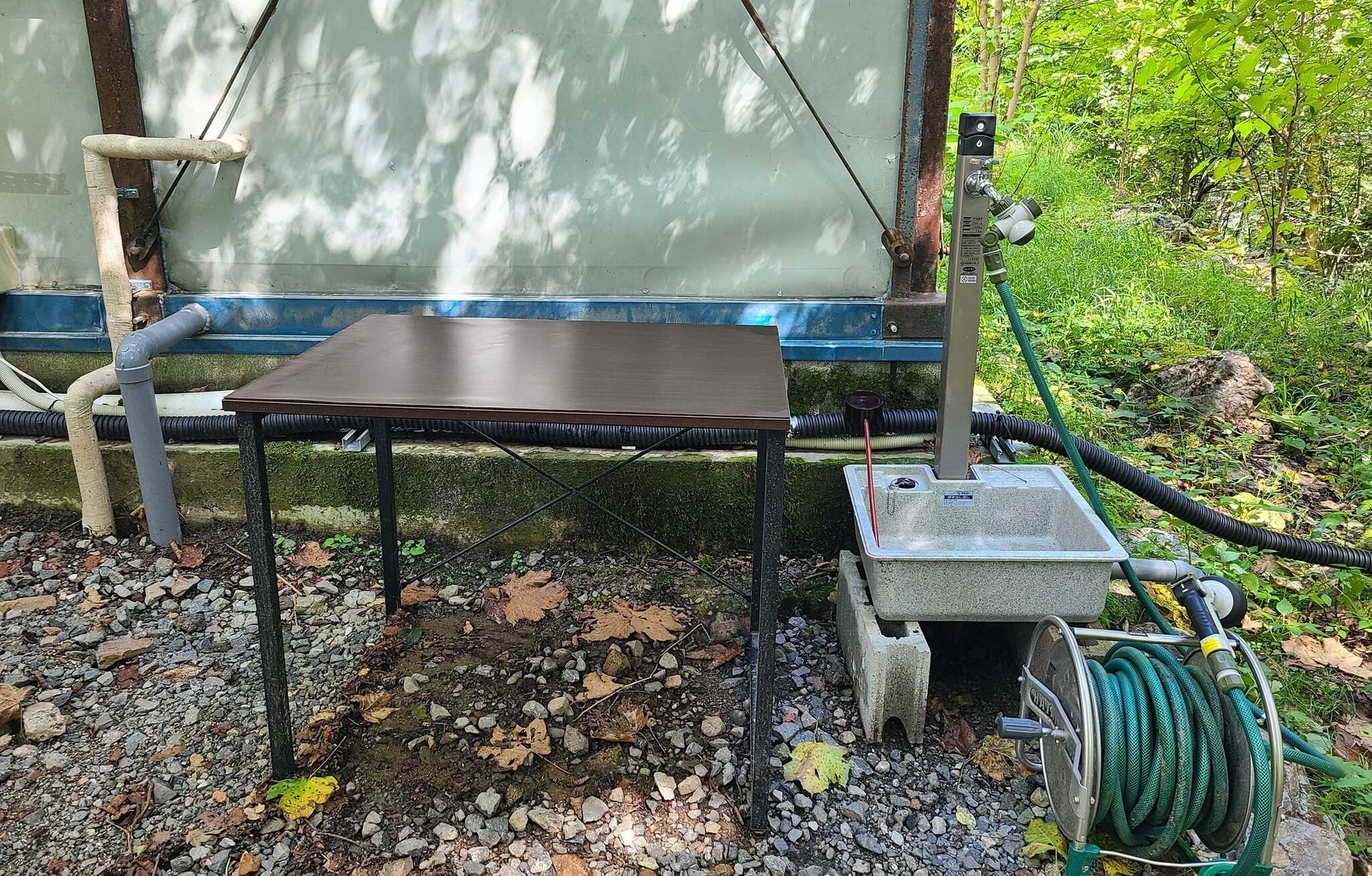 外水道 こちらも冷泉です。飲料水はご持参ください。