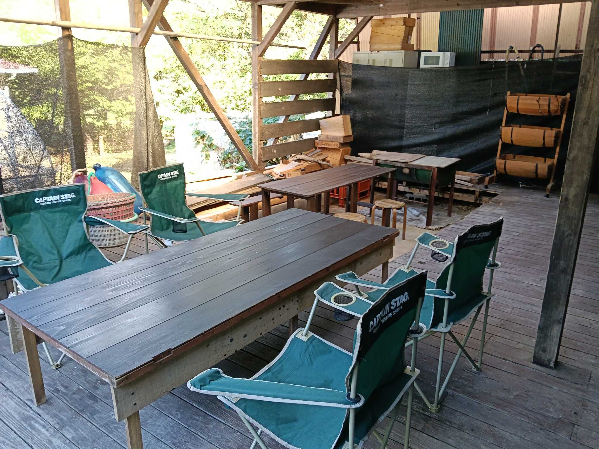 BBQスペースも広くなりました。大人数でのご利用もお待ちしております。