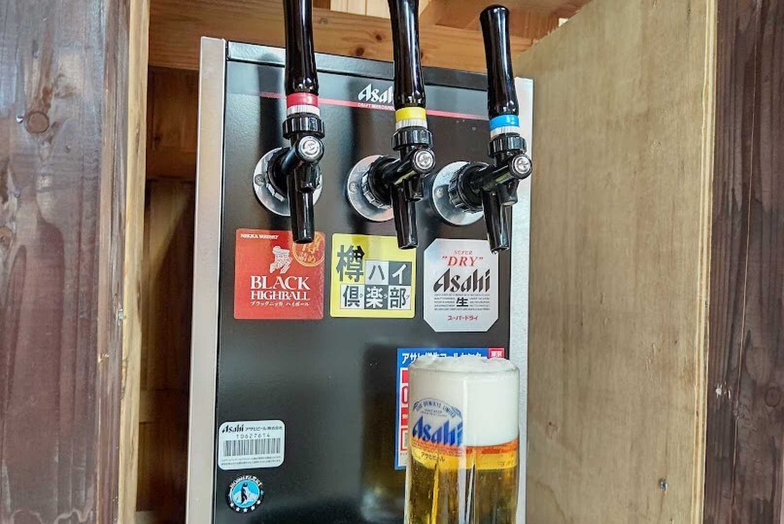 設営後の生ビール、最高です‼