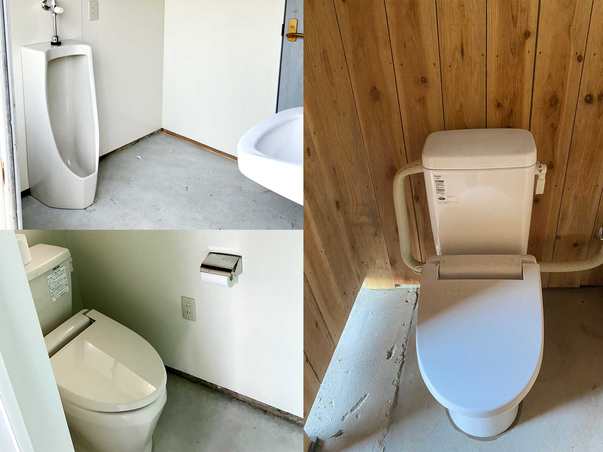 男女とも、新設したばかりの洋式トイレを完備しています!
