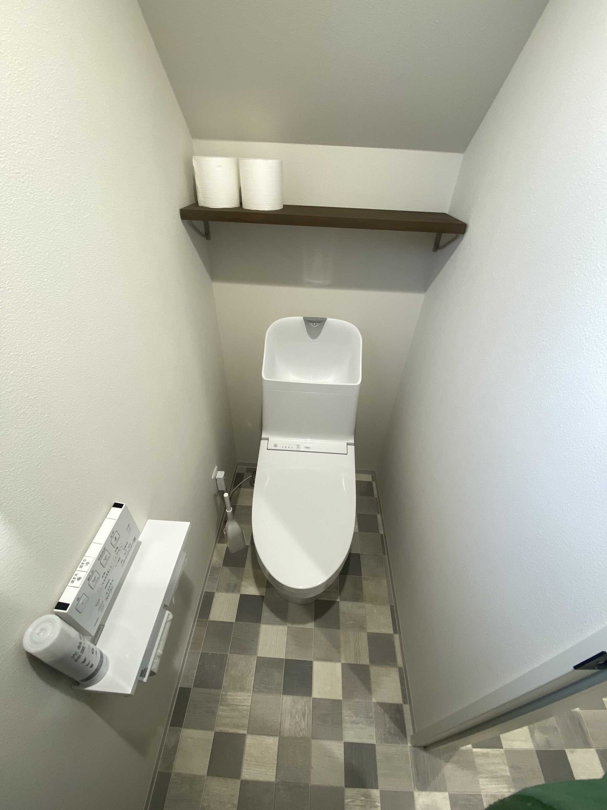男女共にオシュレットトイレの完備