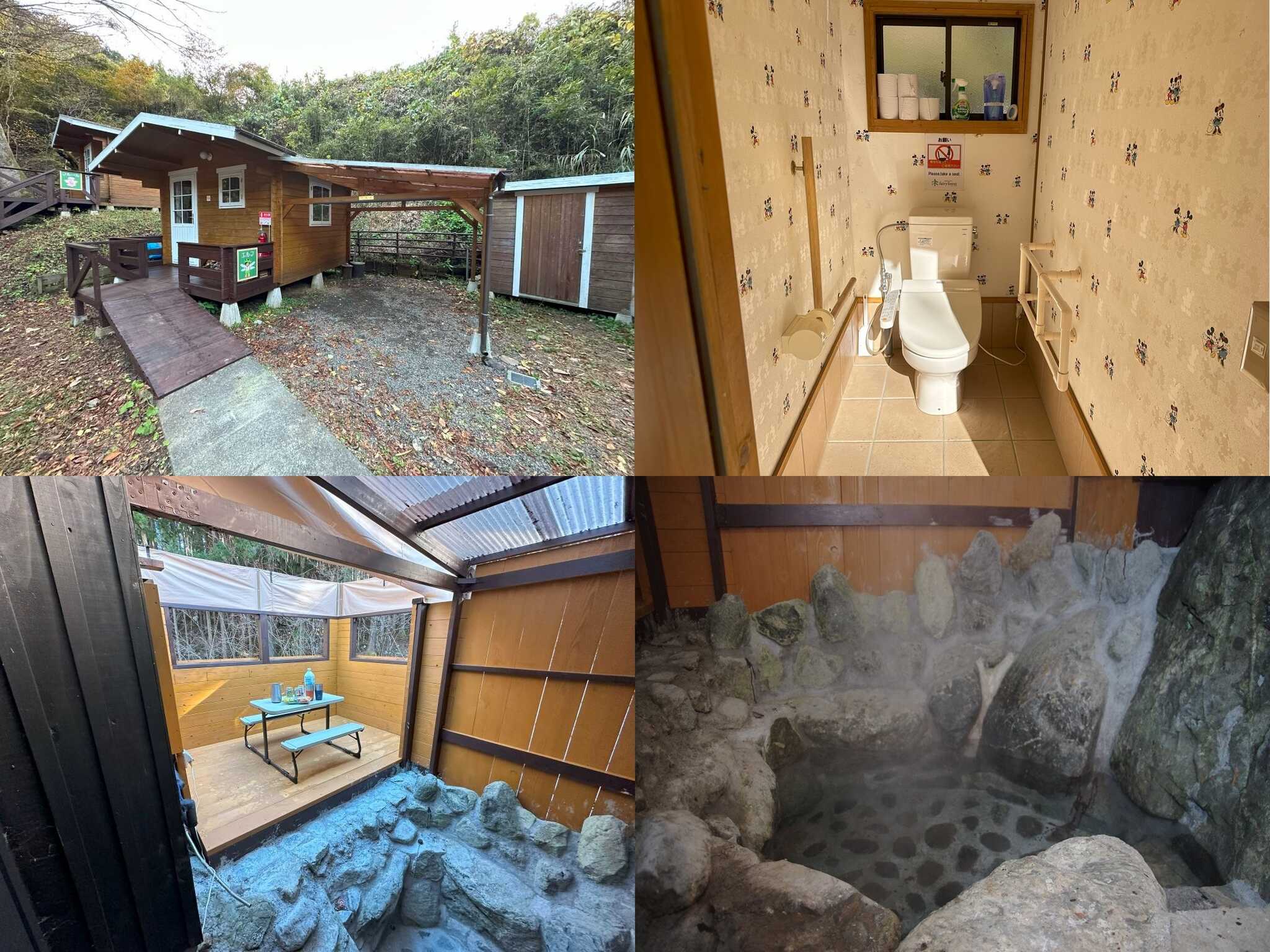 バリアフリー化! 3箇所全部ウォシュレット付トイレで清潔! ウッドデッキで一杯吞みながらの半露天風呂は最高!