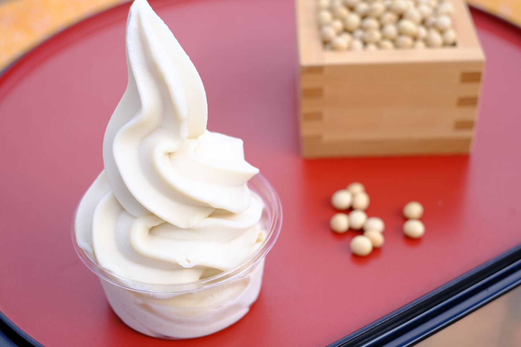 レスパールに寄ったら自家製豆乳ソフトクリームを是非。