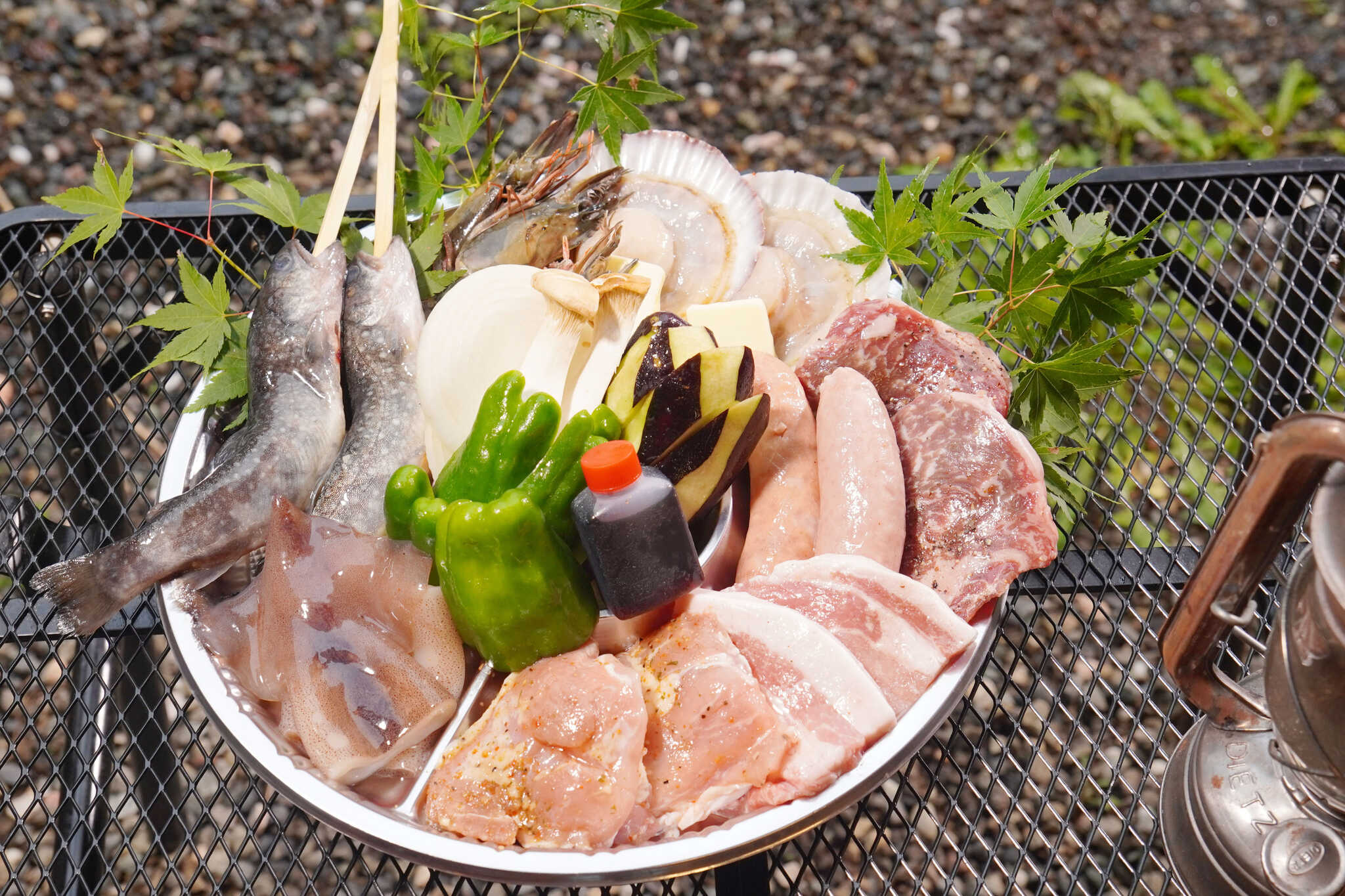 お肉と魚介満載!BBQセット (写真は2人前)