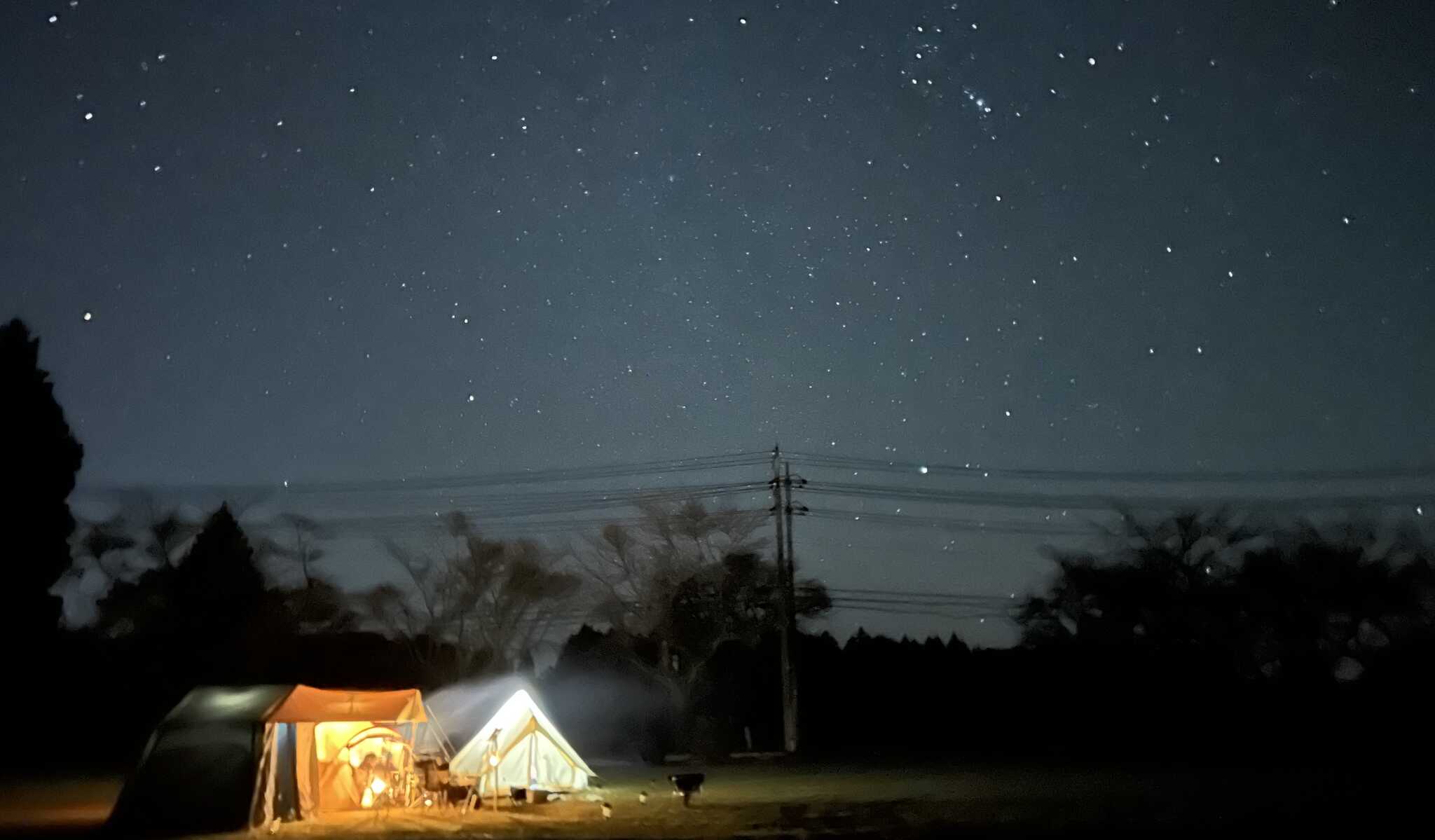 夜には満天の星空が広がり、焚き火とともに特別なキャンプ時間をお楽しみいただけます!ちなみにこれiPhoneで撮影しました!加工なしです!