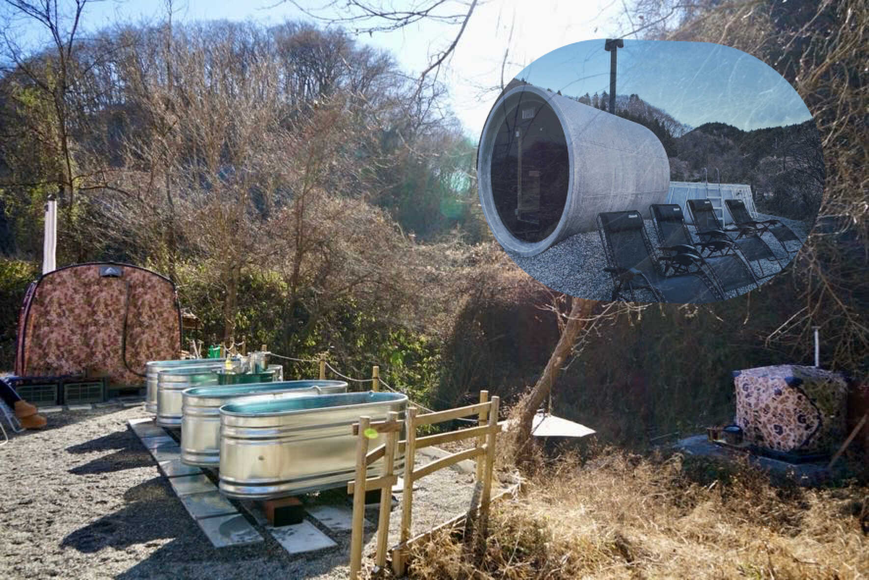 本格アウトドアサウナに入ったあとで、夜は綺麗な星空を眺めながらキャンプをお楽しみいただけます