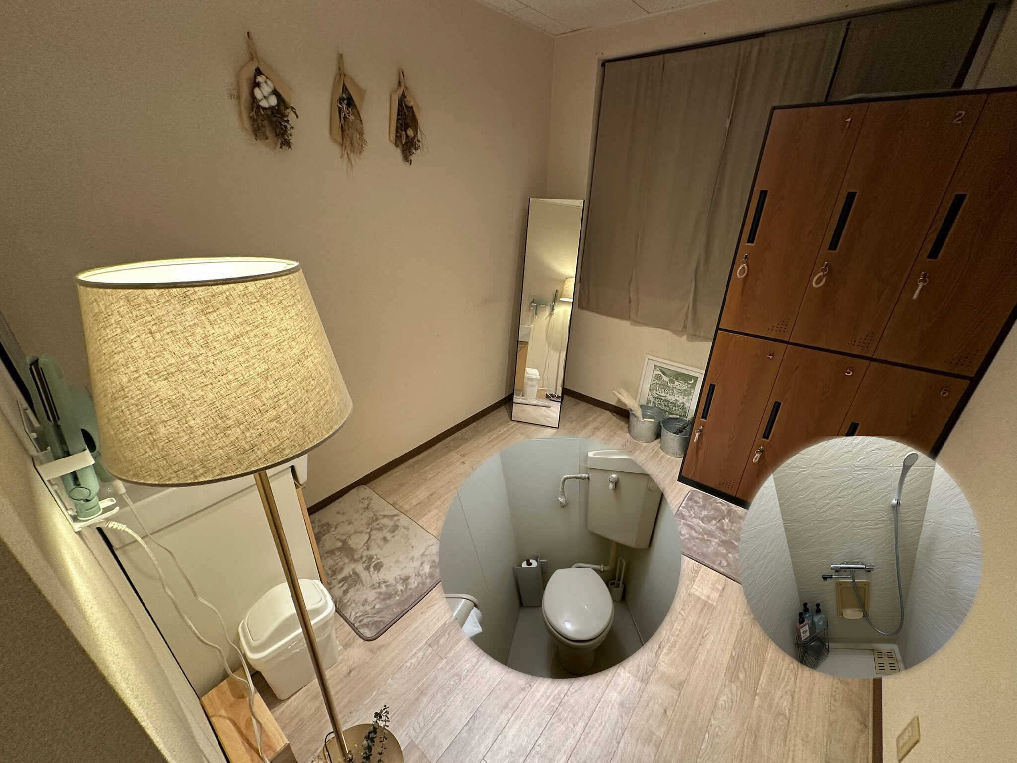 更衣室(シャワー・トイレ含む)をキャンプ利用者はご利用いただけます
