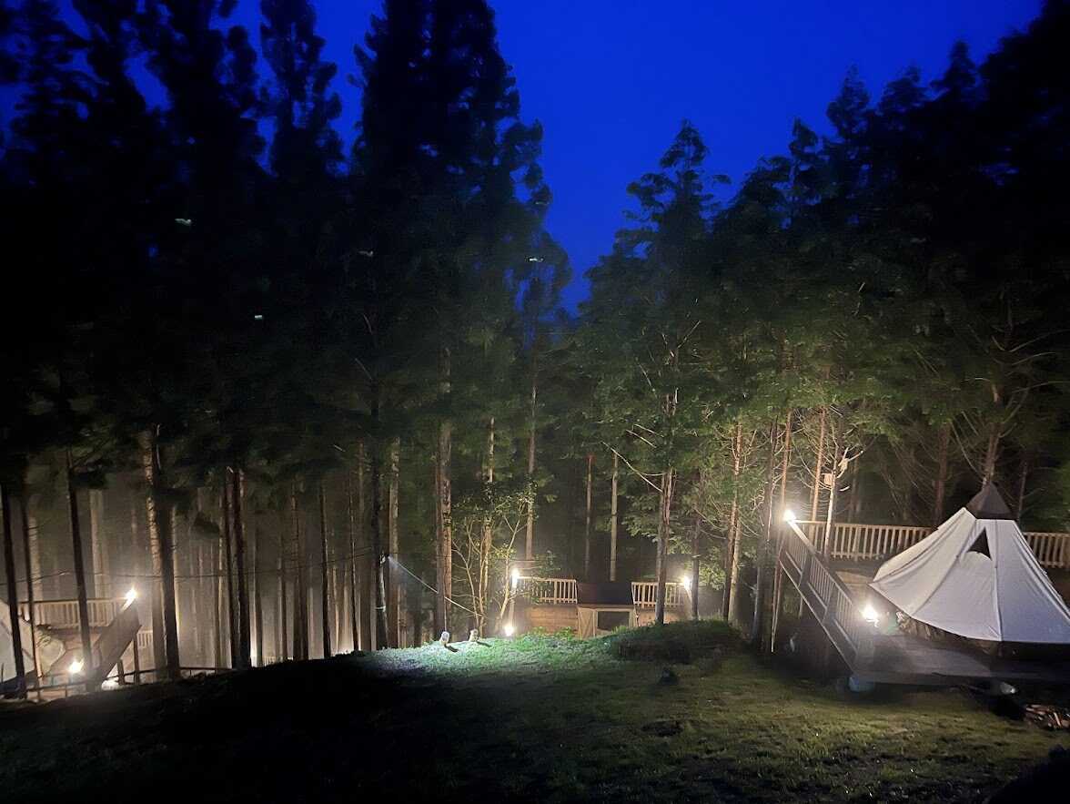 栃本キャンプ場 森と空の写真 5枚目