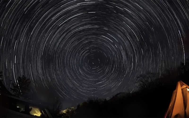 天気の良い夜には満天の星空を楽しめます(現地撮影画像)