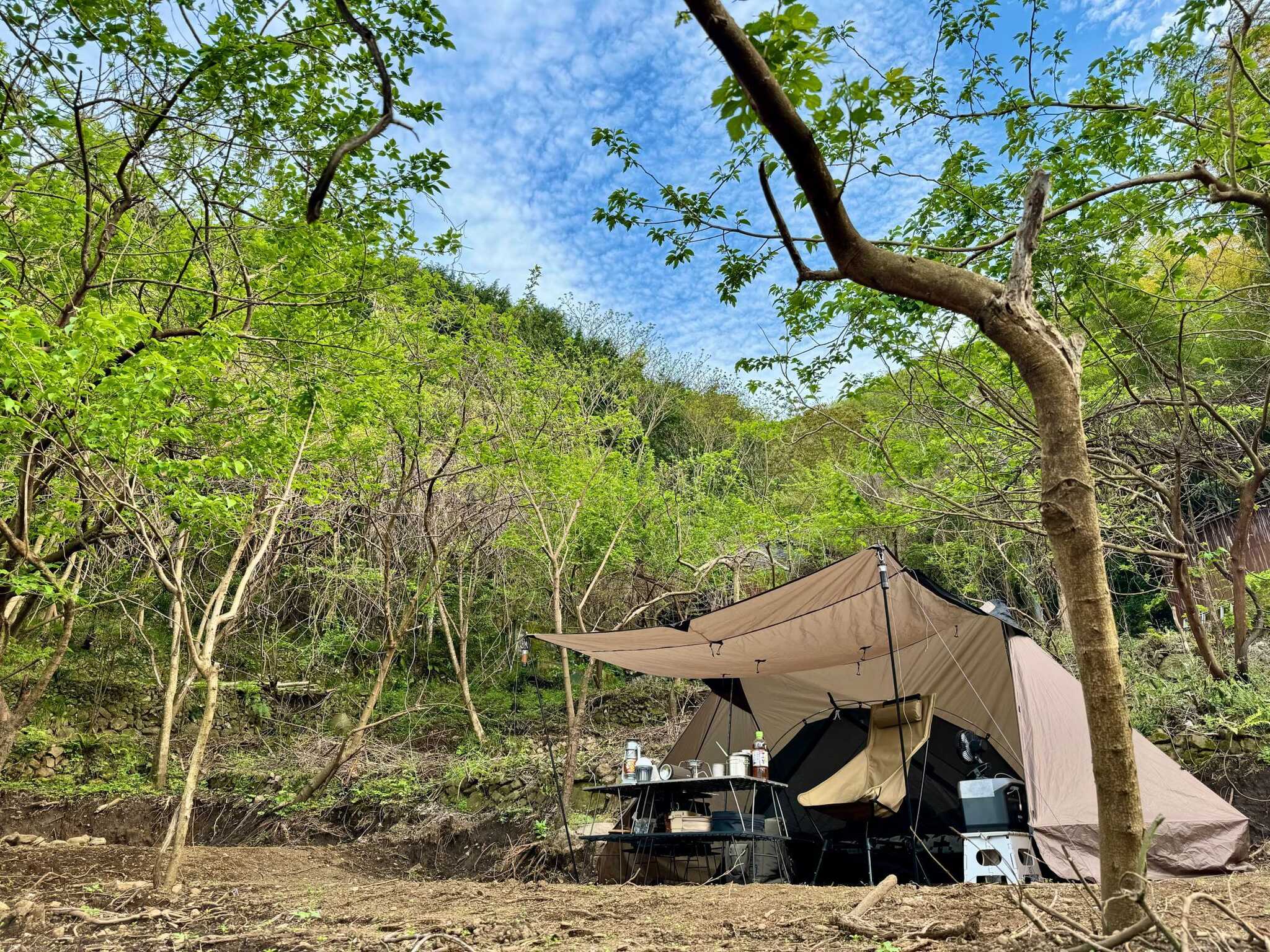 絶景・林間・ブッシュクラフトの異なる3つのエリアが一つのキャンプ場内に揃っていて、何度でも違ったキャンプスタイルが楽しめます