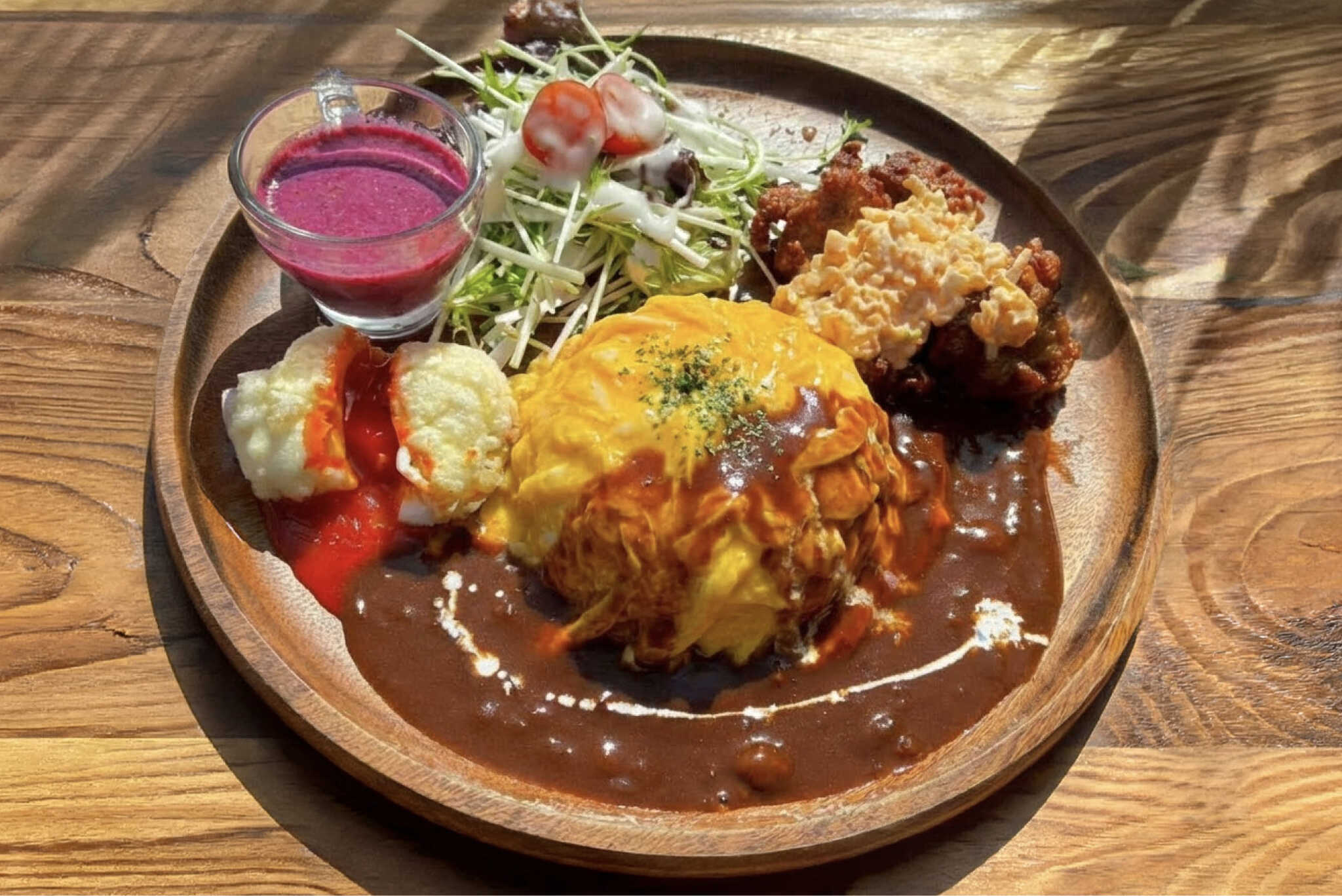 朝とれたまごを使ったふわとろオムライス