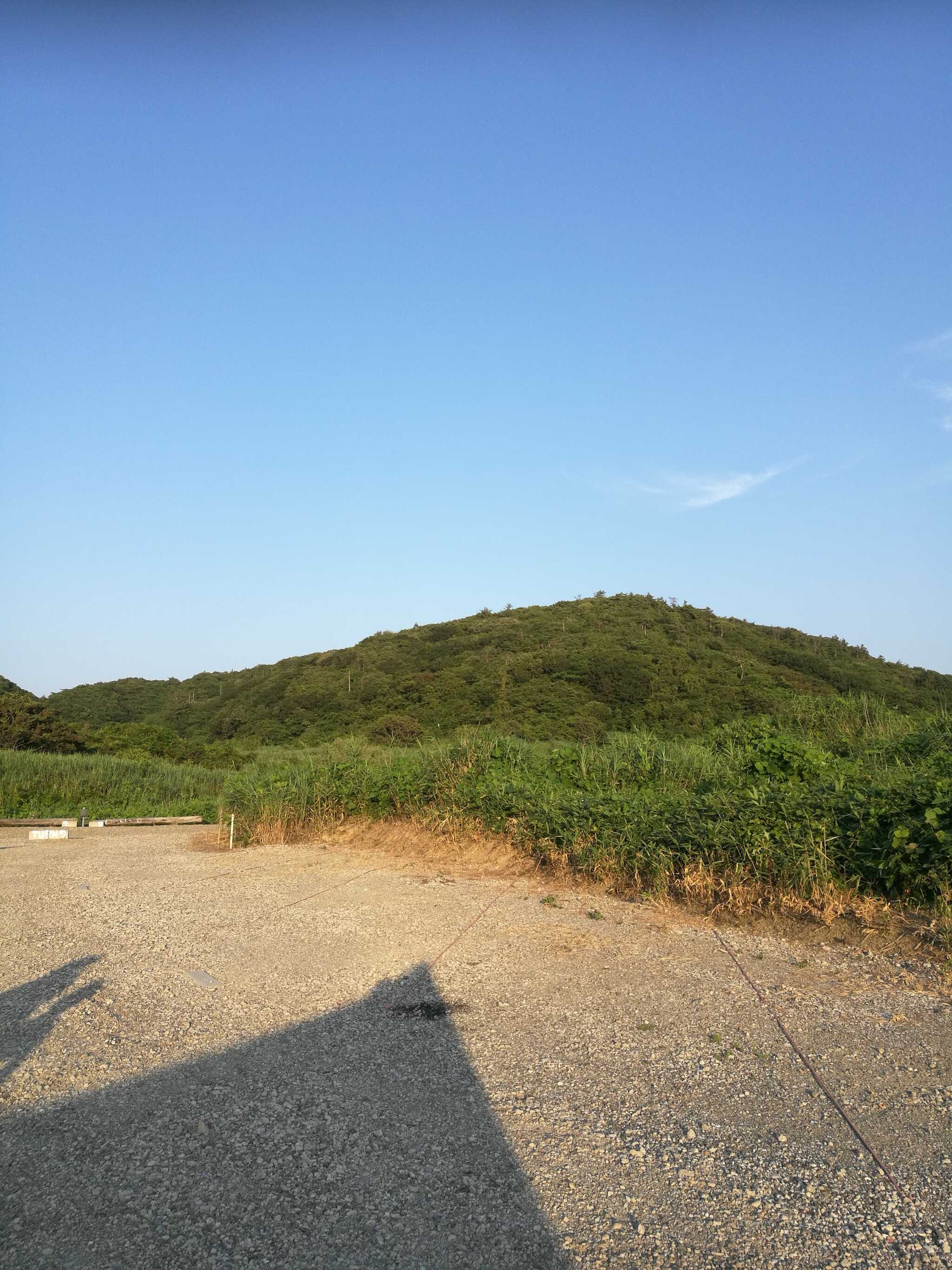 キャンプ場の海と逆側