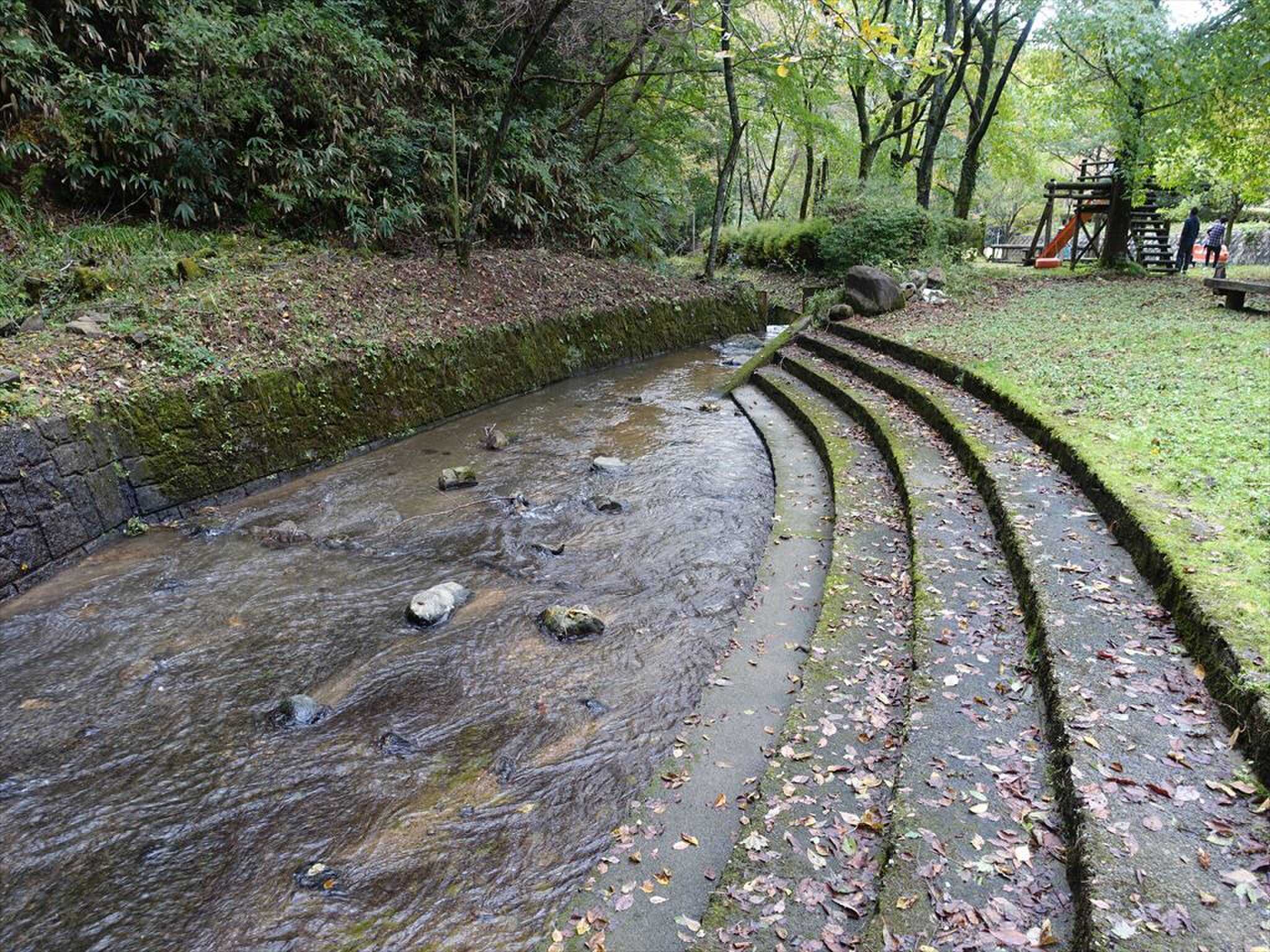 人工だが小川があります