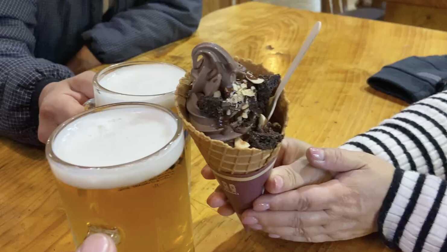 管理棟で乾杯♪