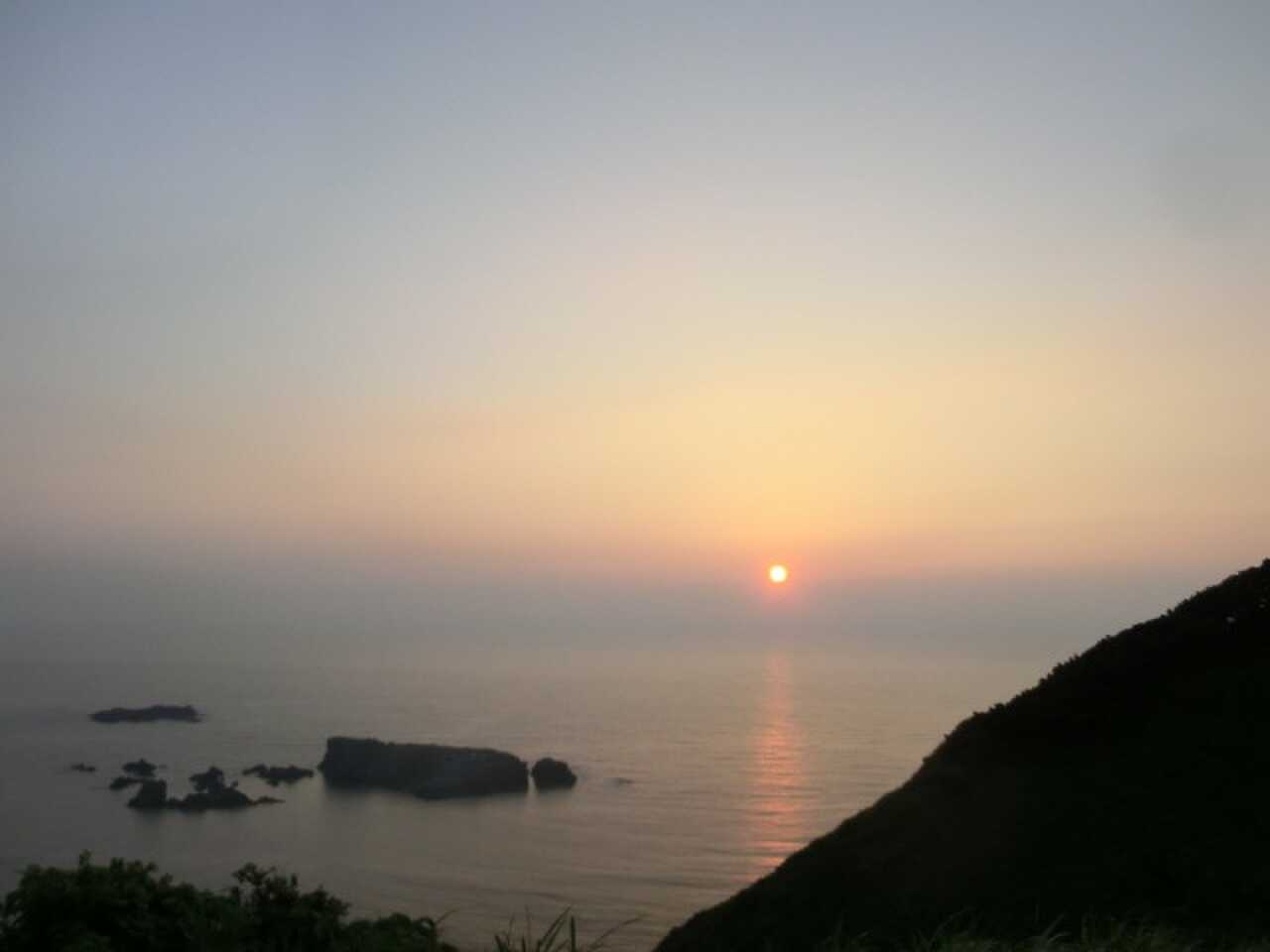 遊歩道からはきれいな夕日が見られました!