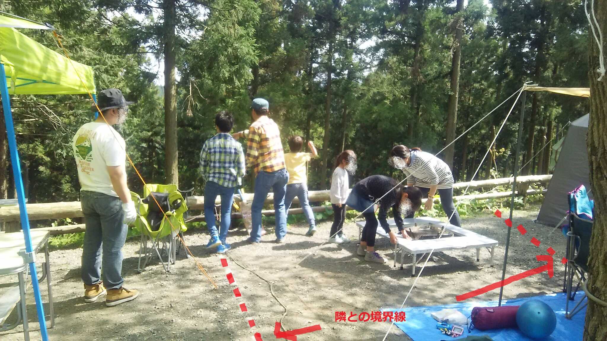 森林サイト側