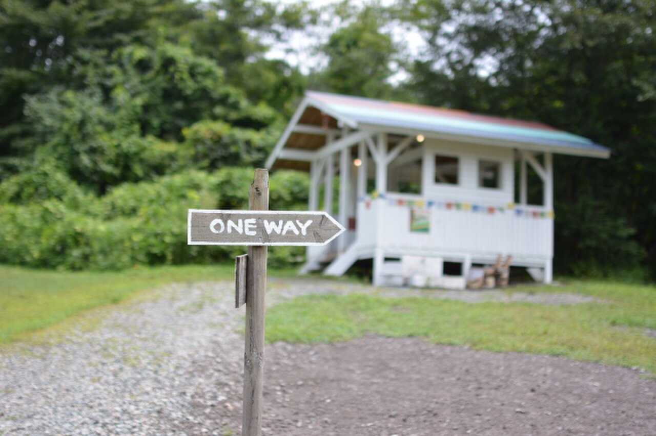 場内はONEWAY(一方通行)