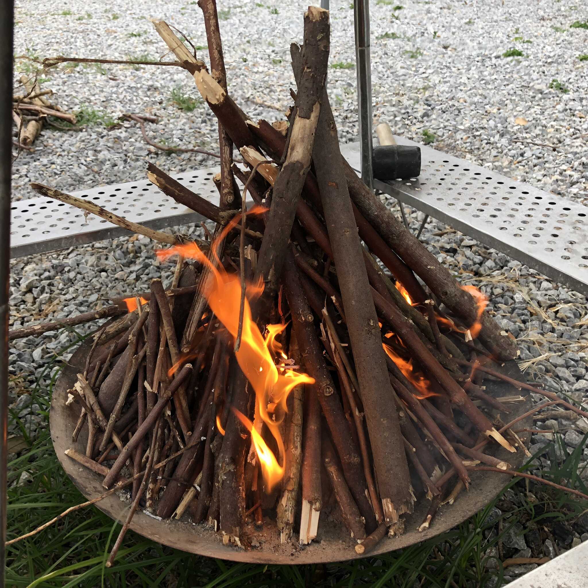 この日はたき火ができました