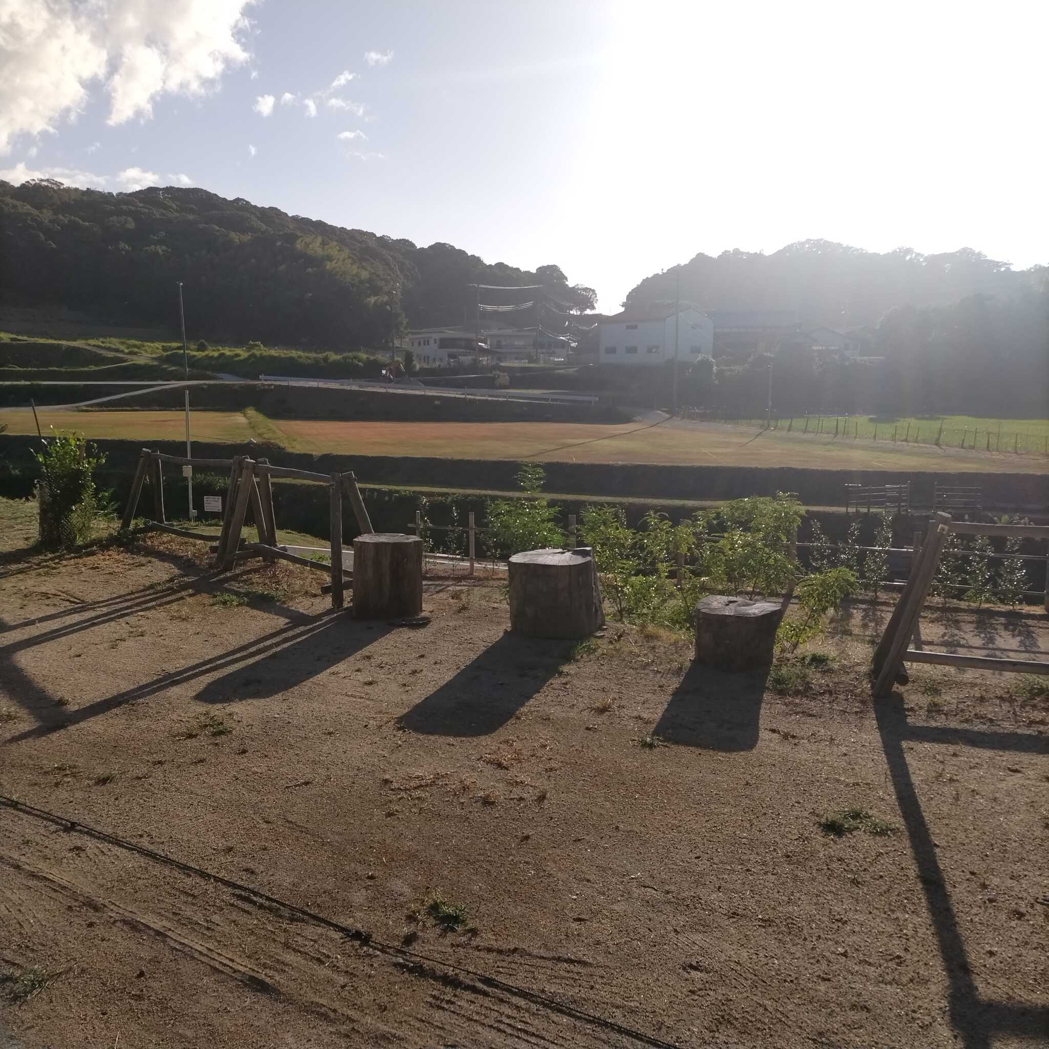 夕日を望む