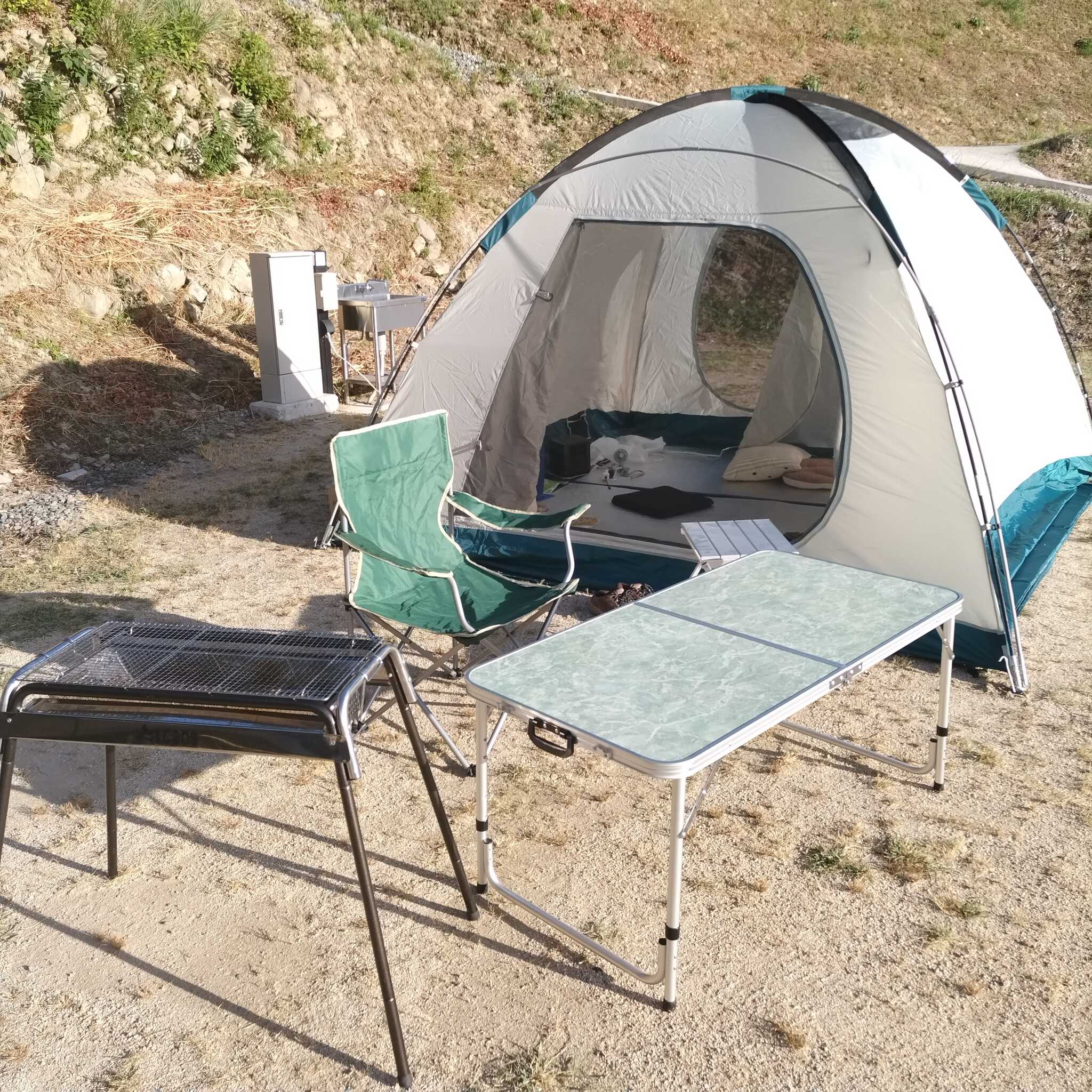 区画敷地は広々と使えました