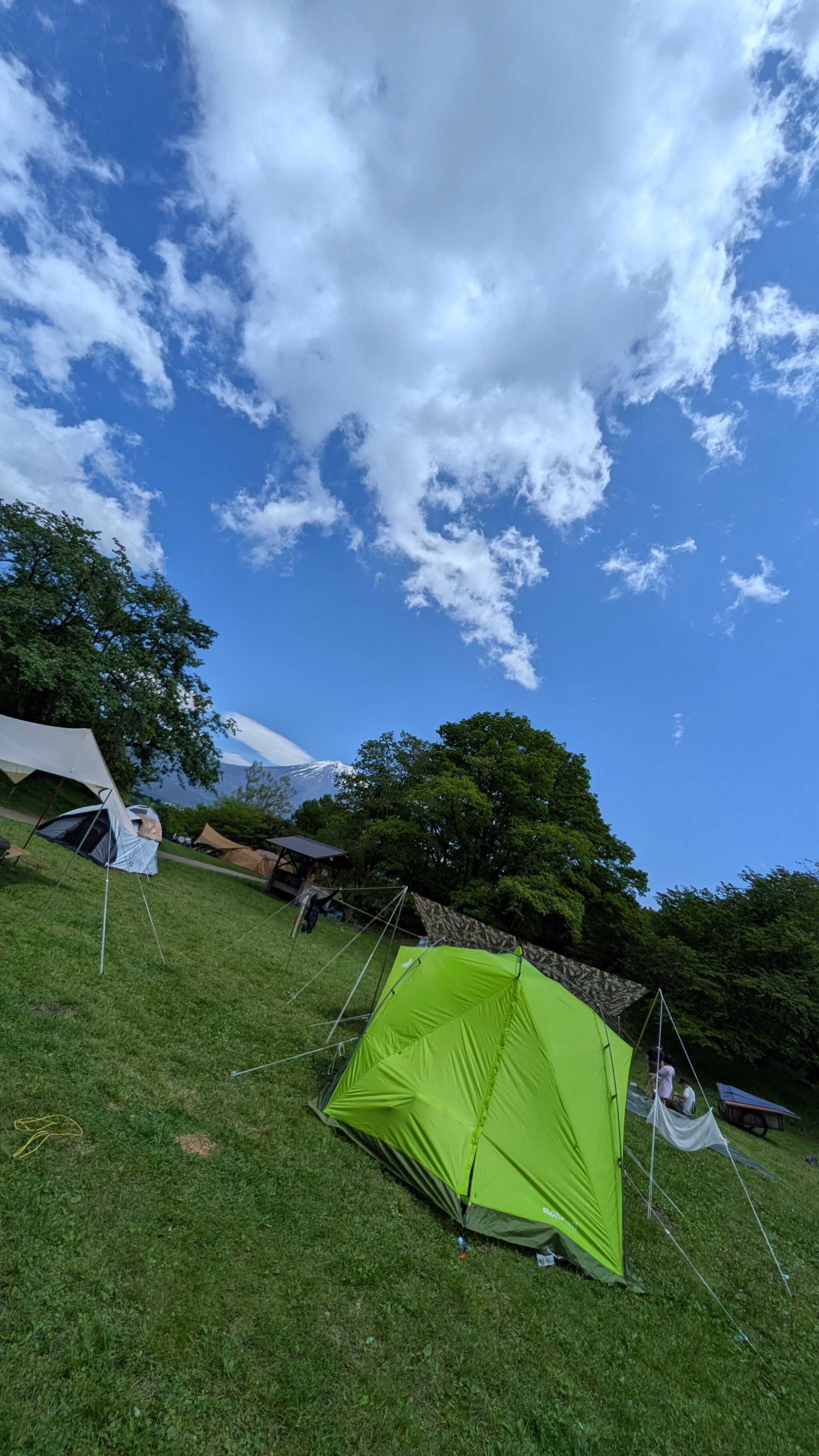 サイトからも富士山が見えた